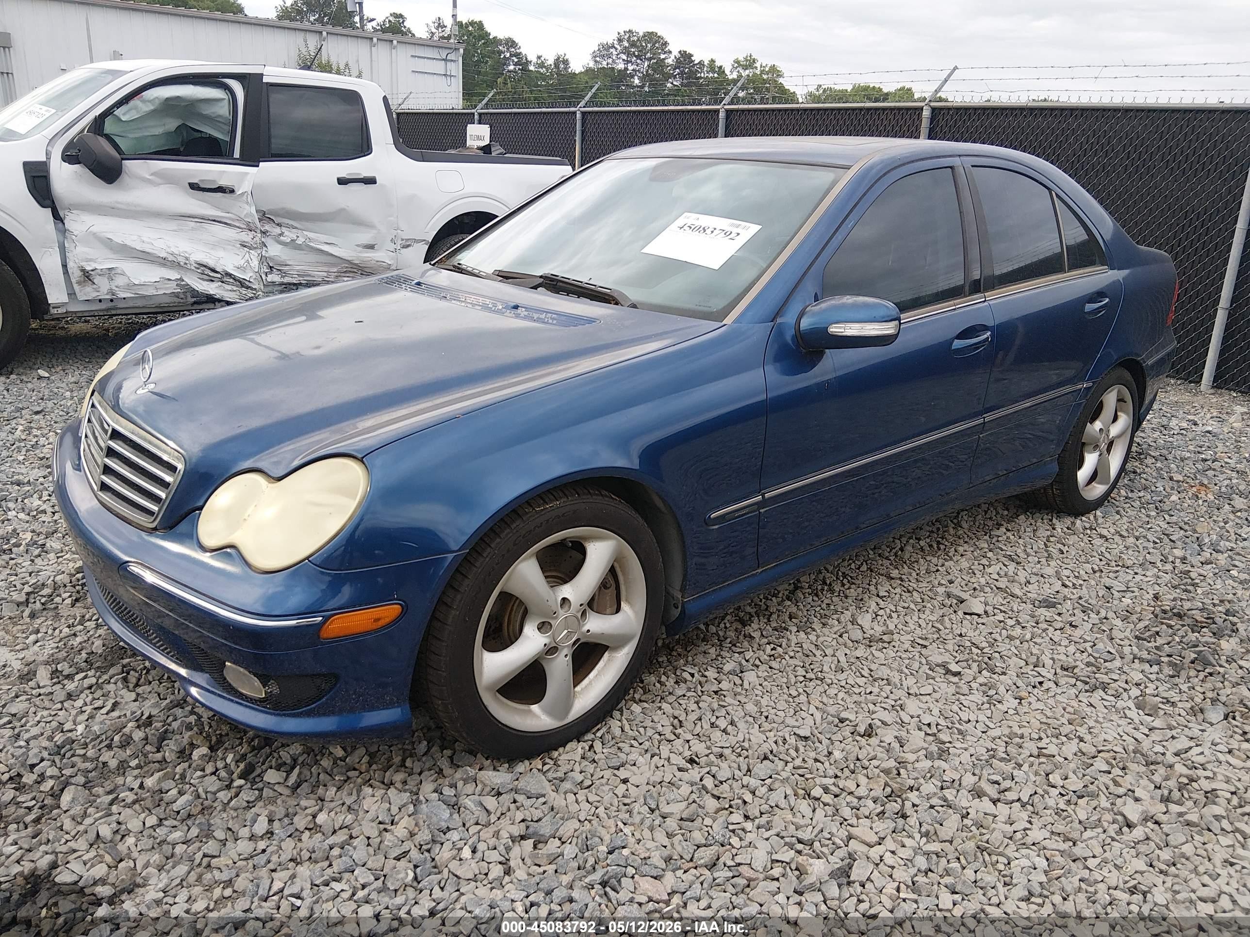2005 Mercedes-benz C 230 Kompressor Sport Blue vin: WDBRF40J75F721487
