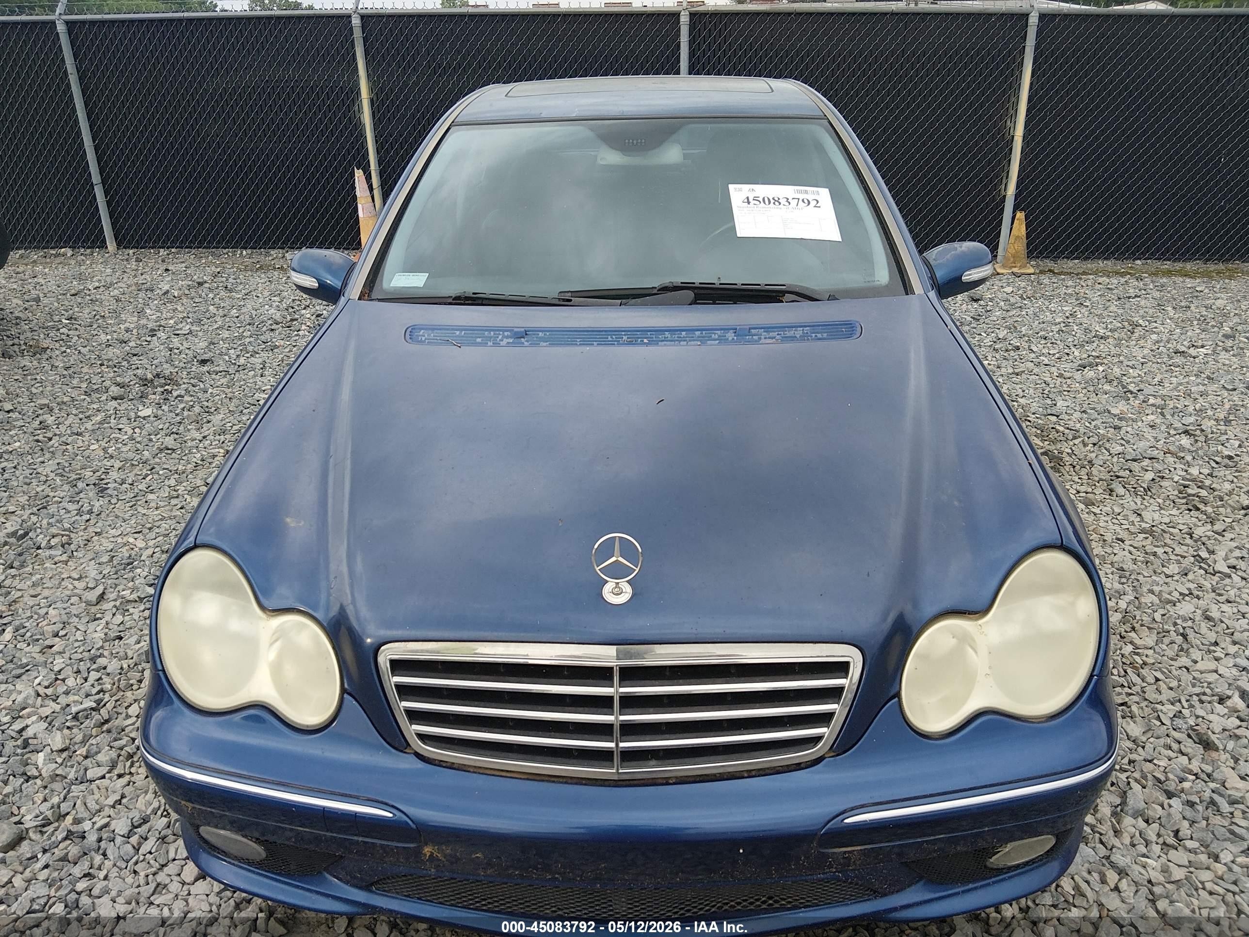 2005 Mercedes-benz C 230 Kompressor Sport Blue vin: WDBRF40J75F721487