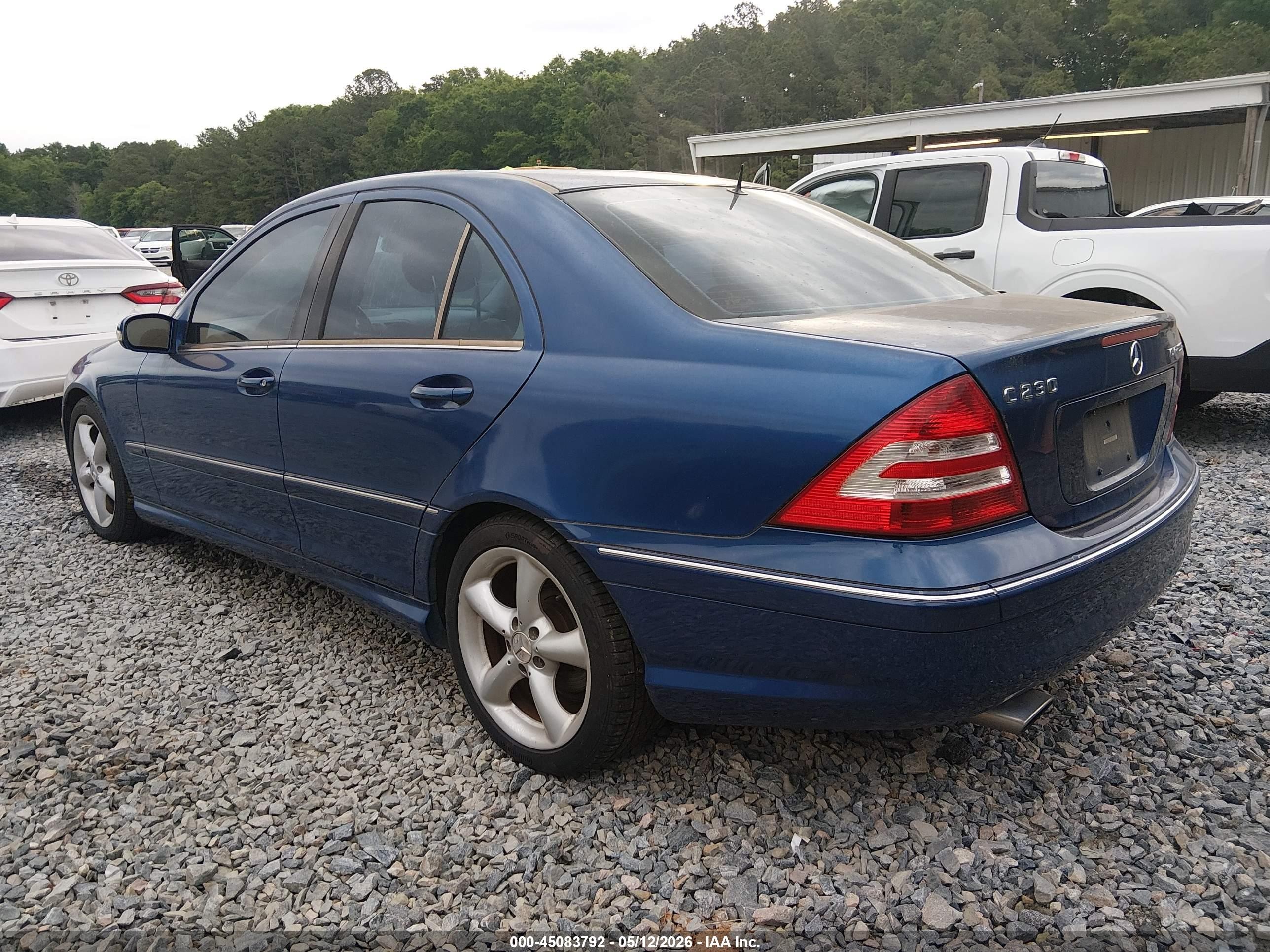 2005 Mercedes-benz C 230 Kompressor Sport Blue vin: WDBRF40J75F721487