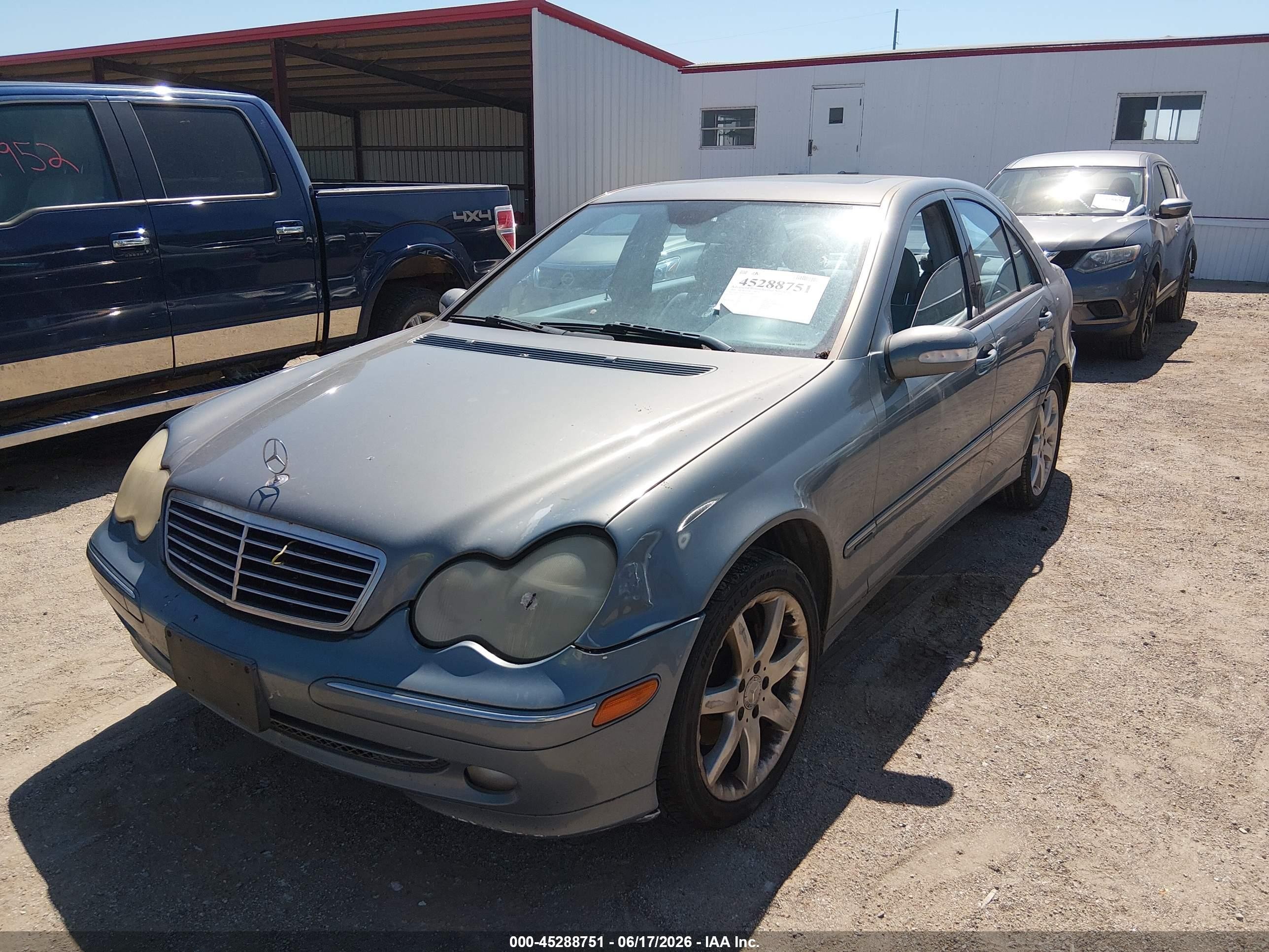 2004 Mercedes-benz C 230k Sport Sedan Light Blue vin: WDBRF40J84A558988