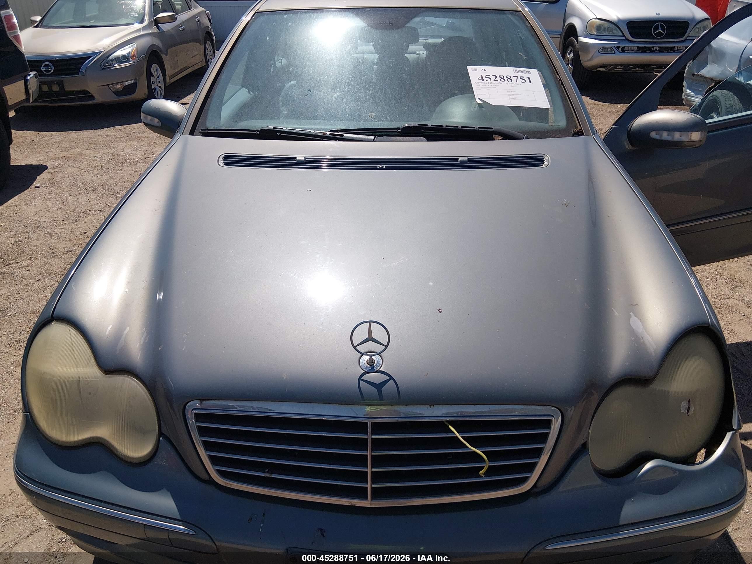 2004 Mercedes-benz C 230k Sport Sedan Light Blue vin: WDBRF40J84A558988