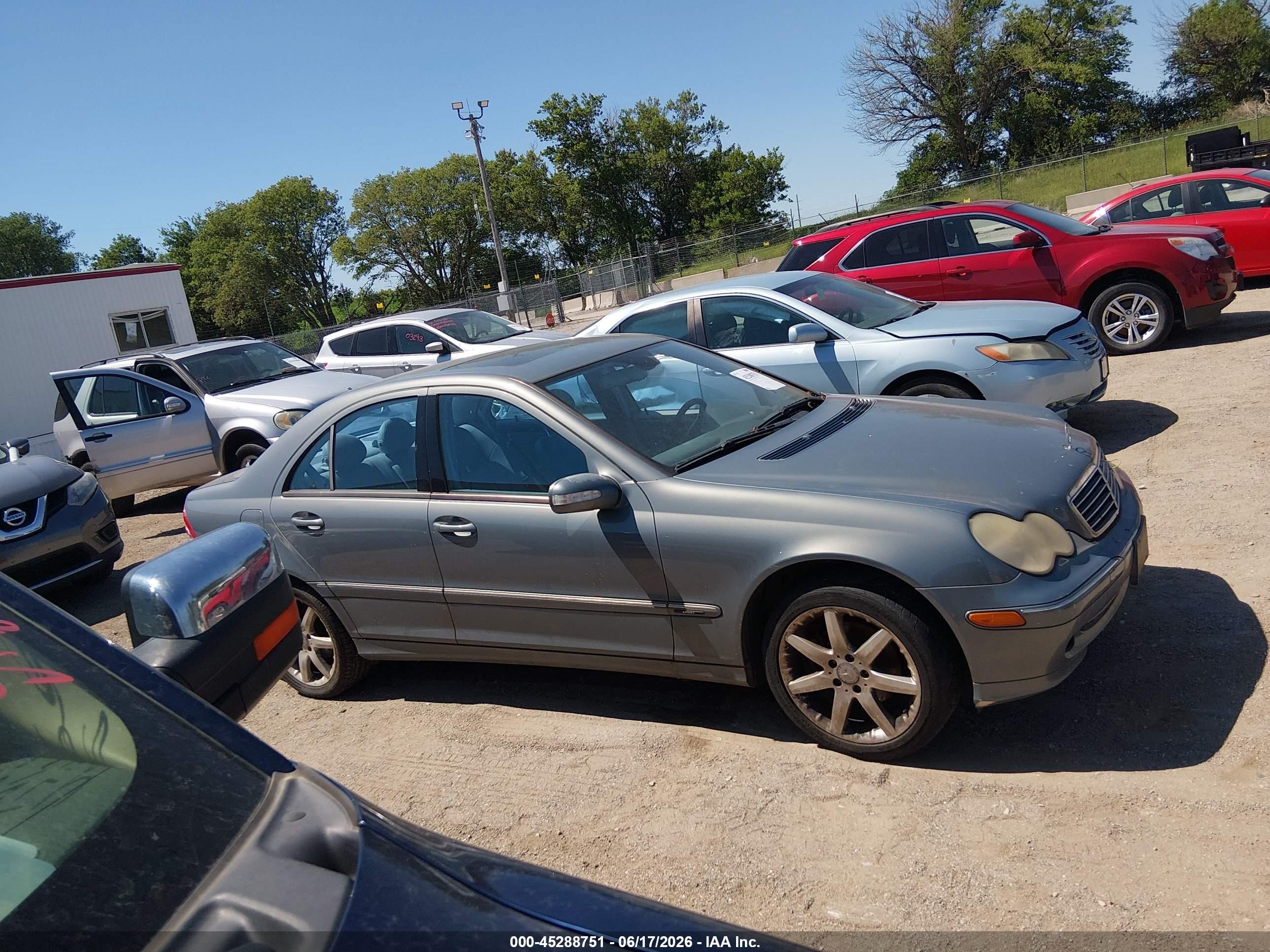 2004 Mercedes-benz C 230k Sport Sedan Light Blue vin: WDBRF40J84A558988