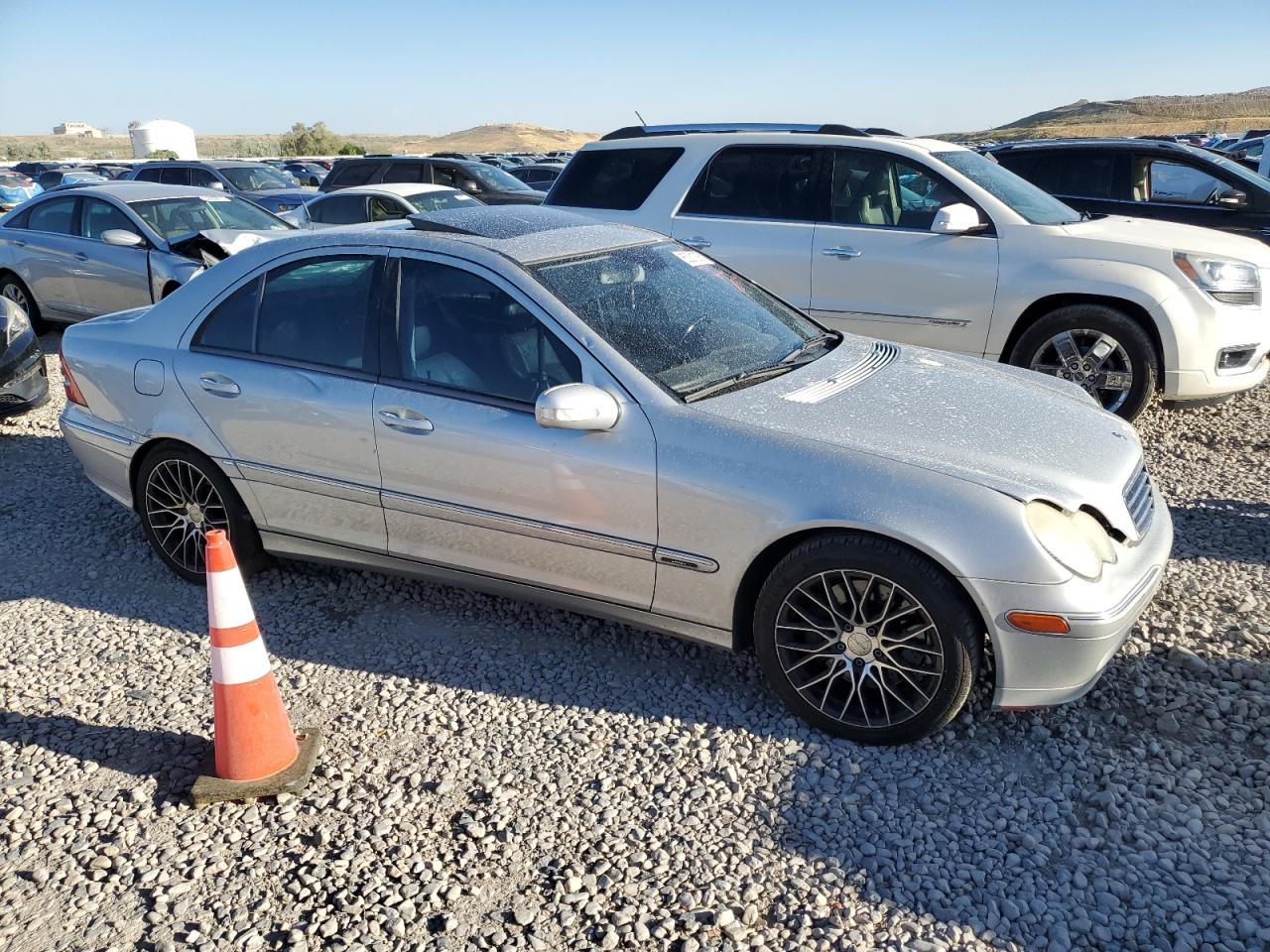 2004 Mercedes-benz C 230k Sport Sedan Silver vin: WDBRF40J84A611754