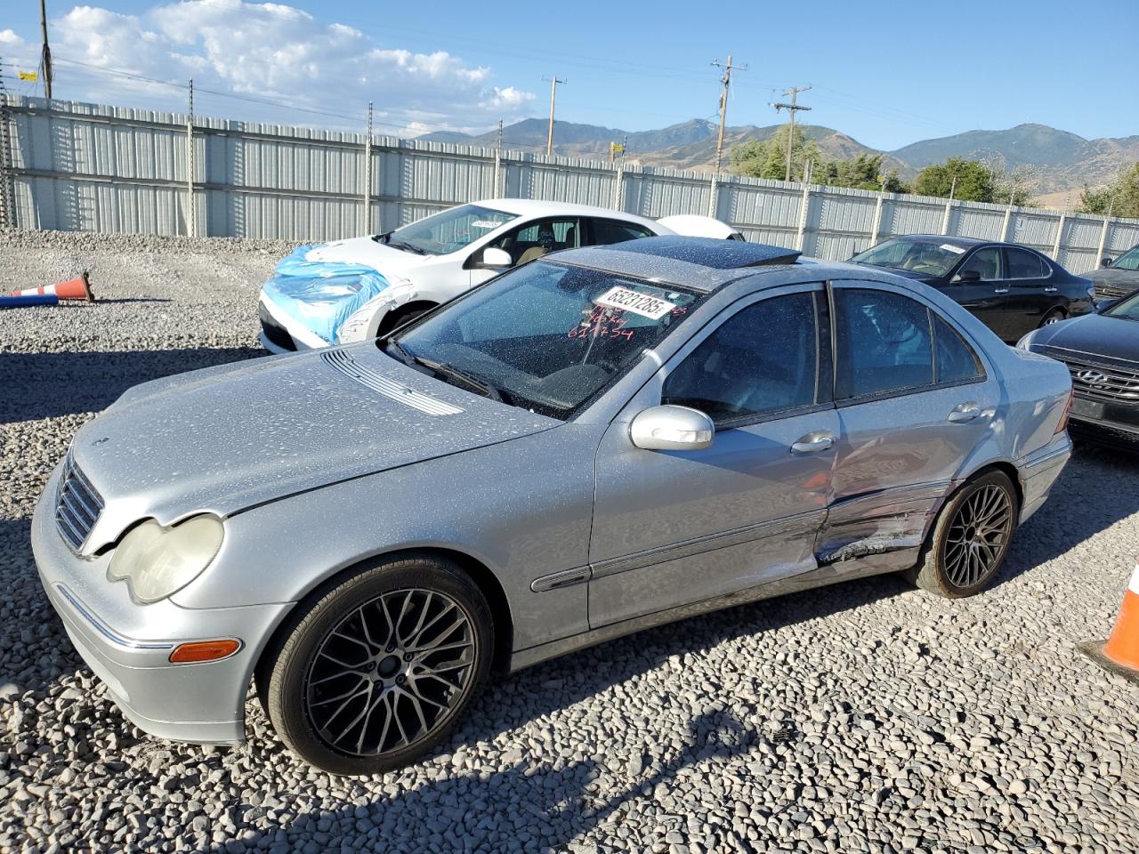 2004 Mercedes-benz C 230k Sport Sedan Silver vin: WDBRF40J84A611754
