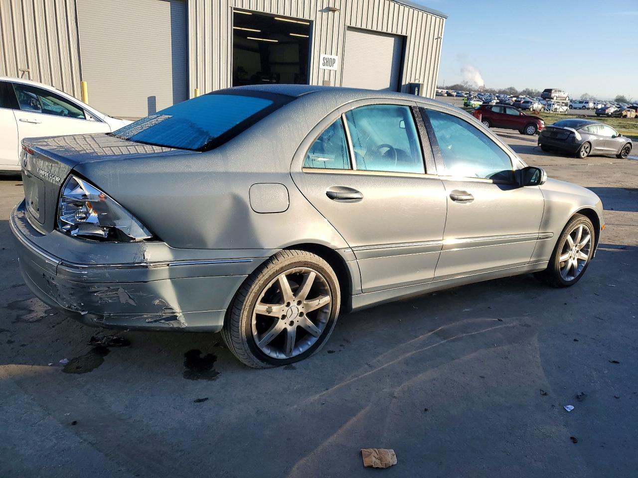 2004 Mercedes-benz C 230k Sport Sedan Gray vin: WDBRF40J84F483289