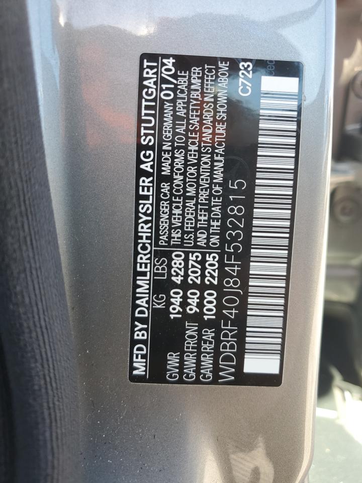 2004 Mercedes-benz C 230k Sport Sedan Cream vin: WDBRF40J84F532815