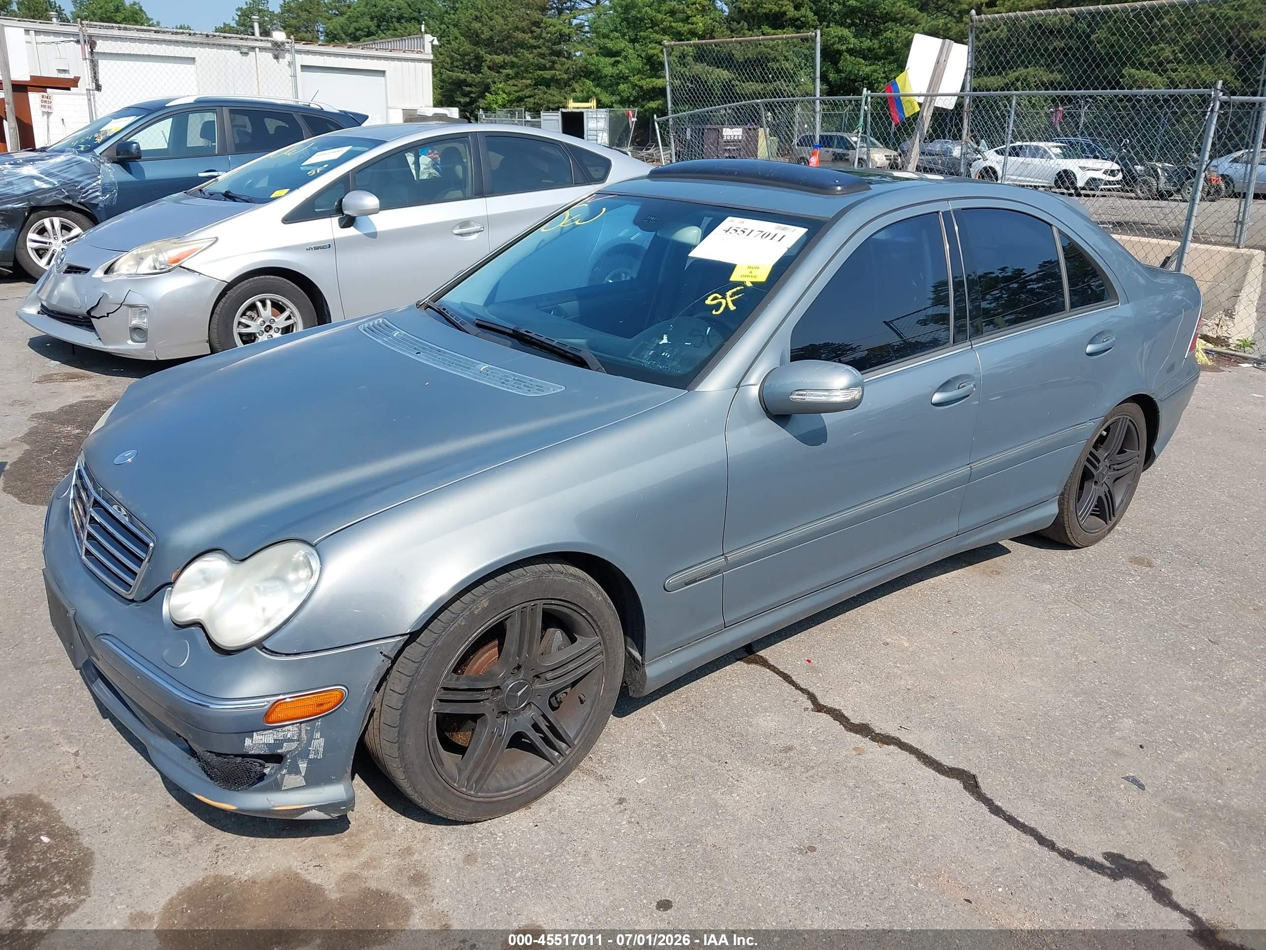 2005 Mercedes-benz C 230 Kompressor Sport Blue vin: WDBRF40J85F596094