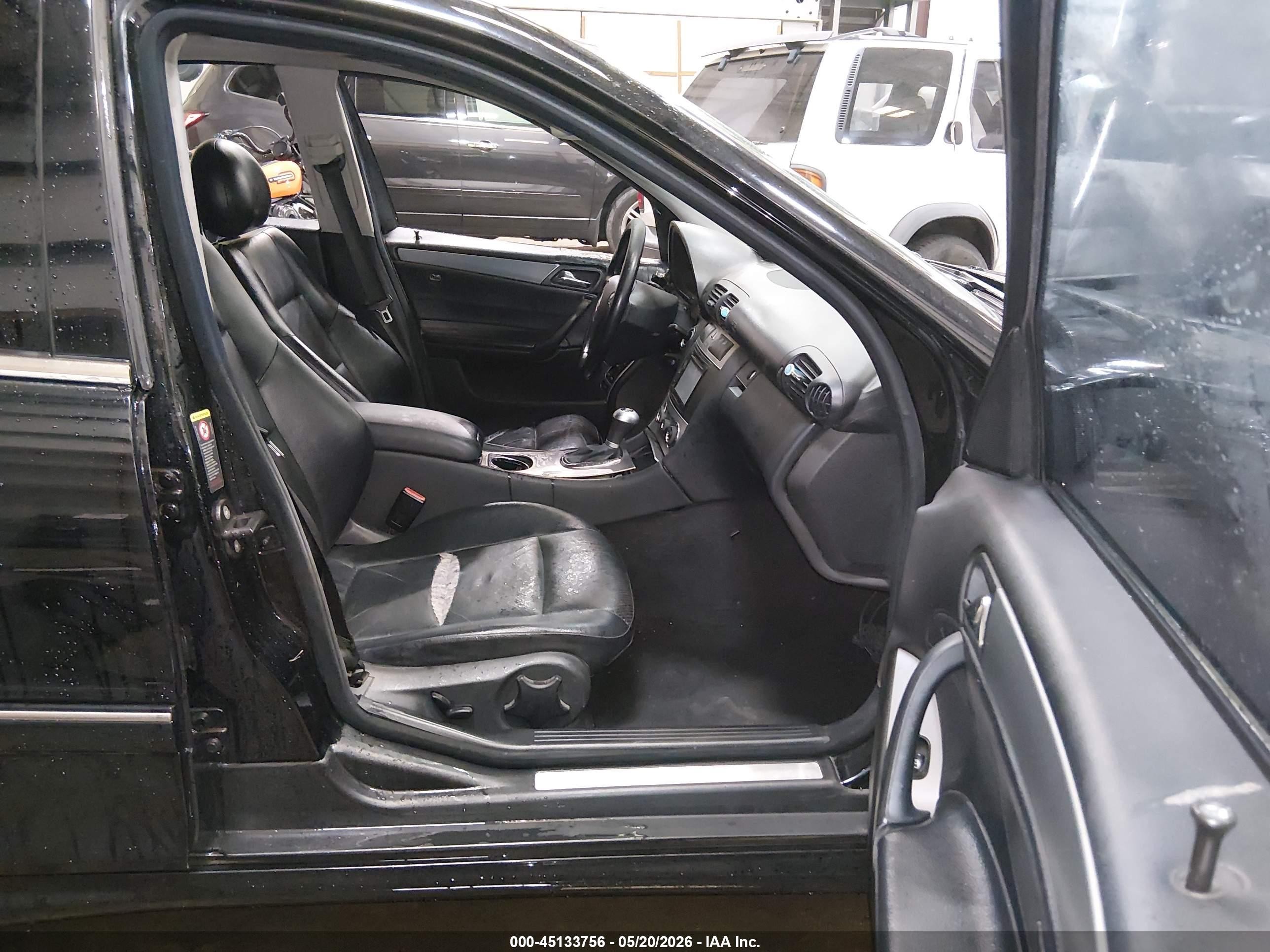 2005 Mercedes-benz C 230 Kompressor Sport Black vin: WDBRF40J85F597648