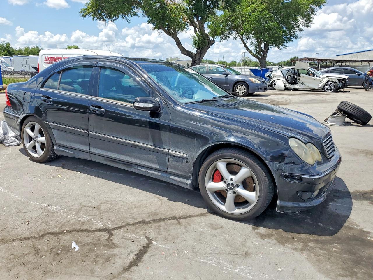 2005 Mercedes-benz C 230k Sport Sedan Black vin: WDBRF40J85F679931