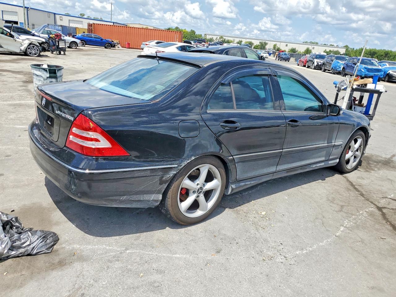 2005 Mercedes-benz C 230k Sport Sedan Black vin: WDBRF40J85F679931