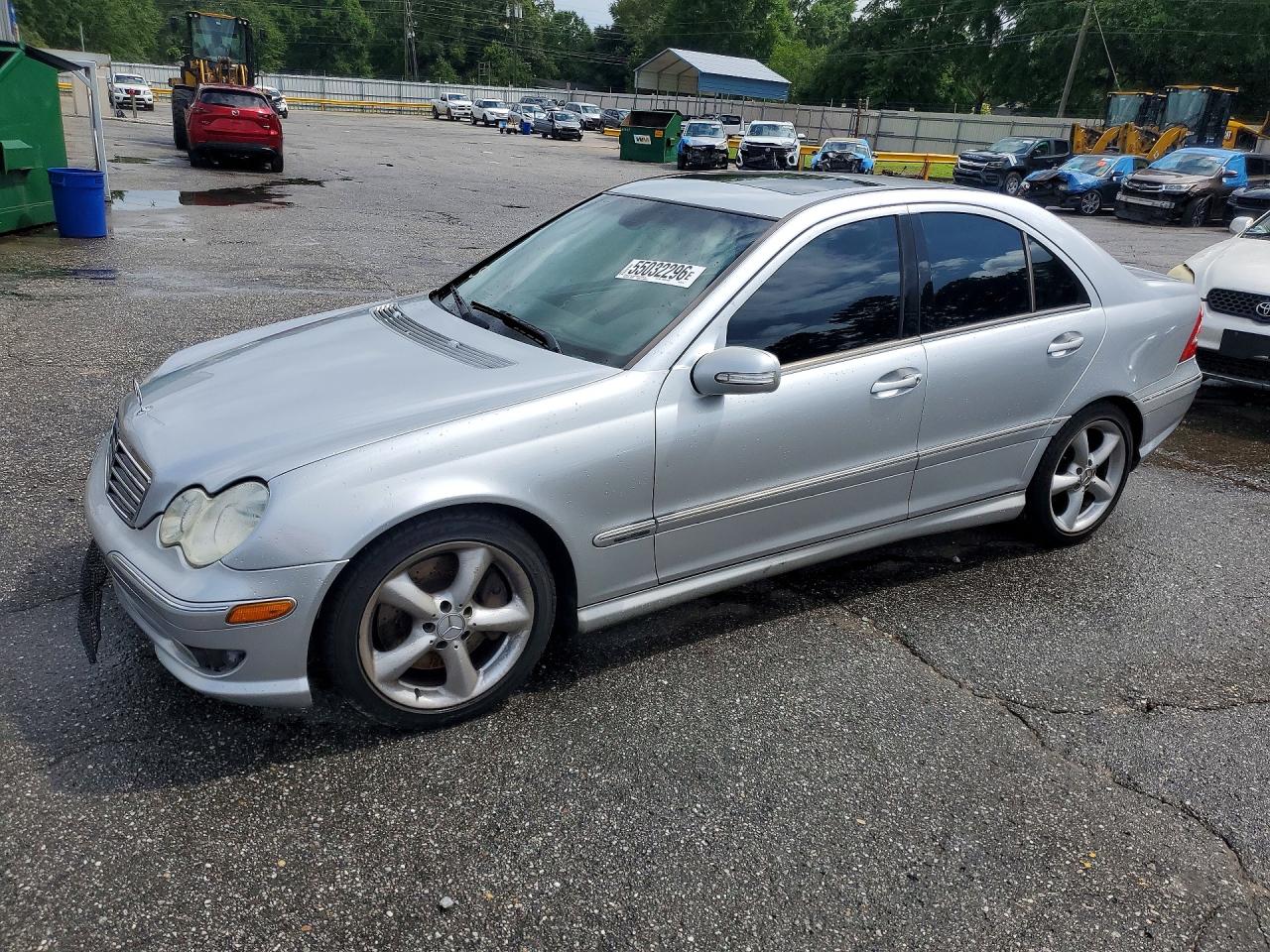 2005 Mercedes-benz C 230k Sport Sedan Silver vin: WDBRF40J85F683140