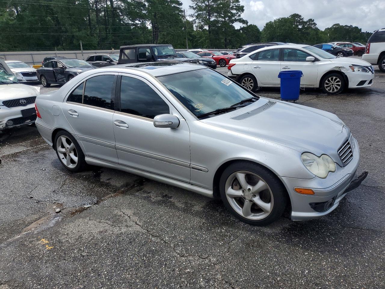 2005 Mercedes-benz C 230k Sport Sedan Silver vin: WDBRF40J85F683140