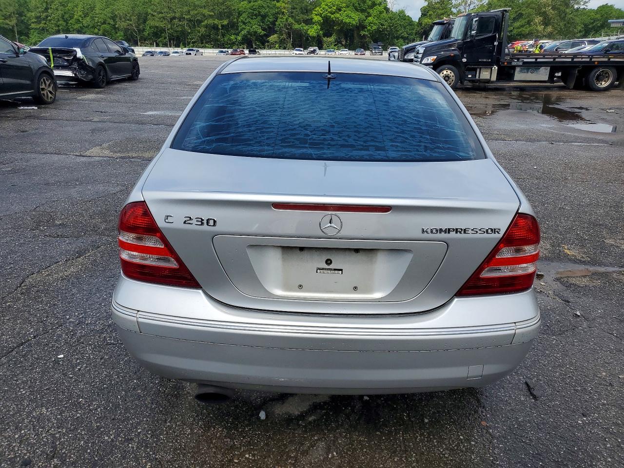 2005 Mercedes-benz C 230k Sport Sedan Silver vin: WDBRF40J85F683140