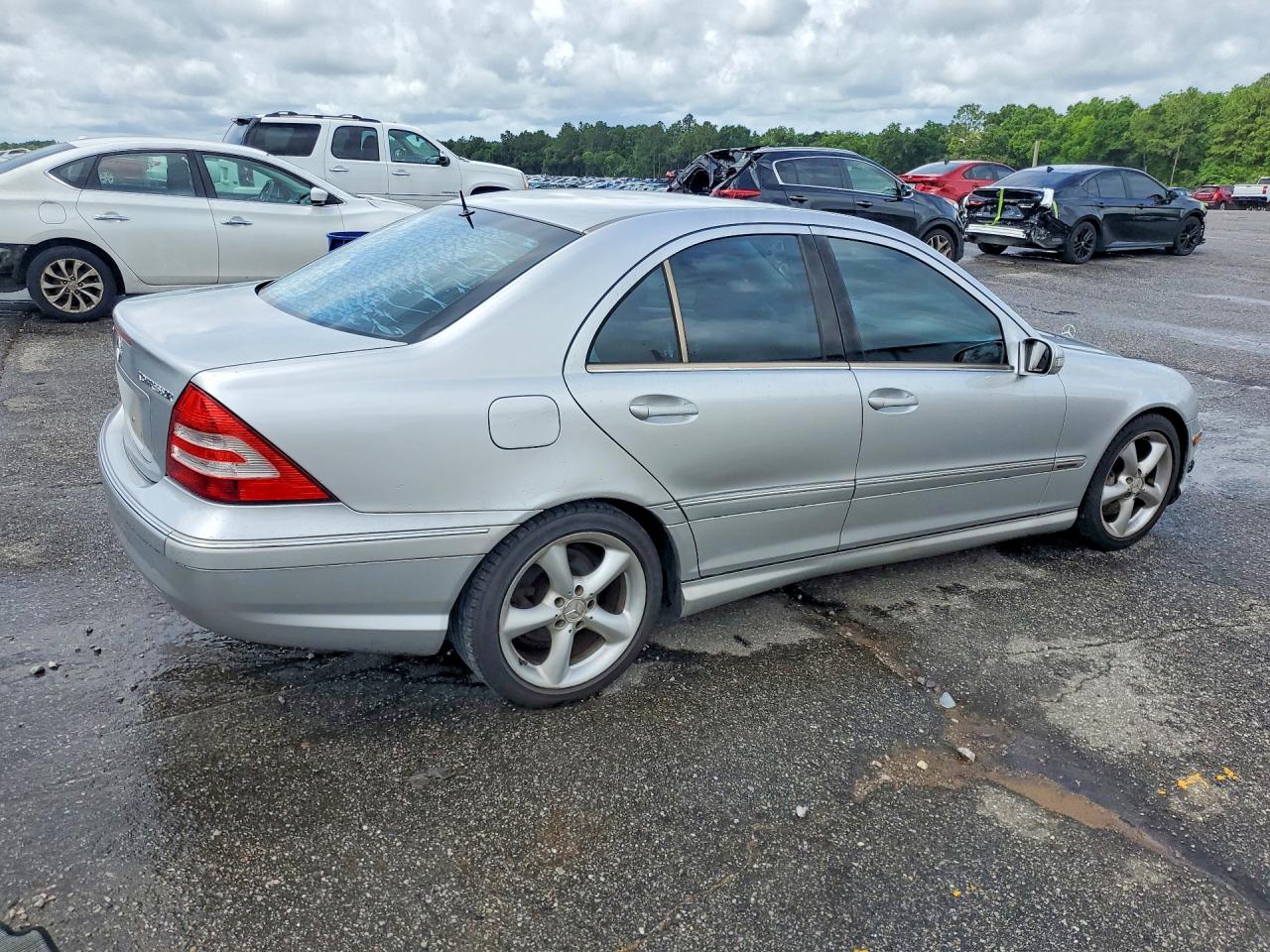 2005 Mercedes-benz C 230k Sport Sedan Silver vin: WDBRF40J85F683140