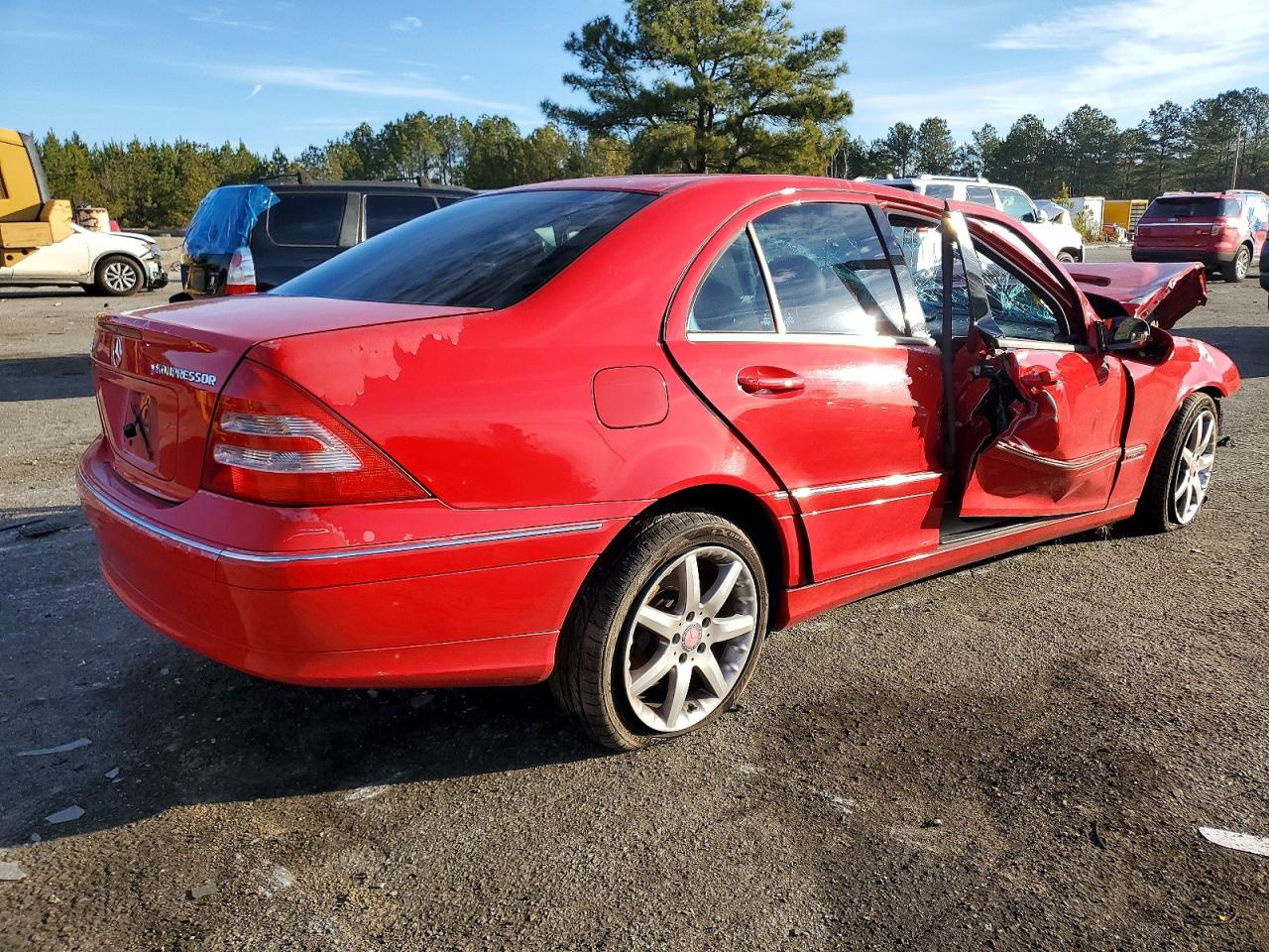 2003 Mercedes-benz C 230k Sport Sedan Красный vin: WDBRF40J93F441275