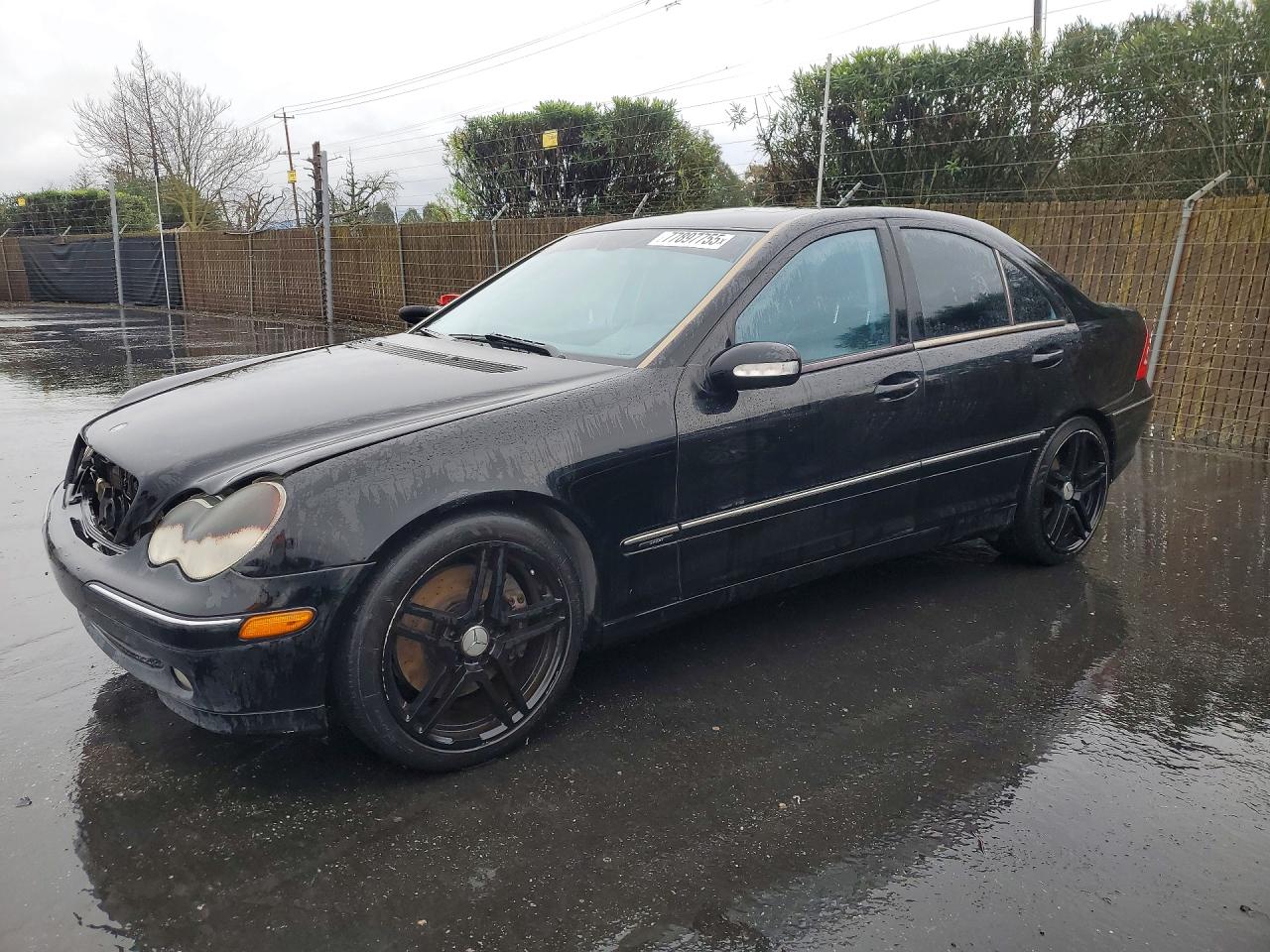 2004 Mercedes-benz C 230k Sport Sedan Black vin: WDBRF40J94A630636