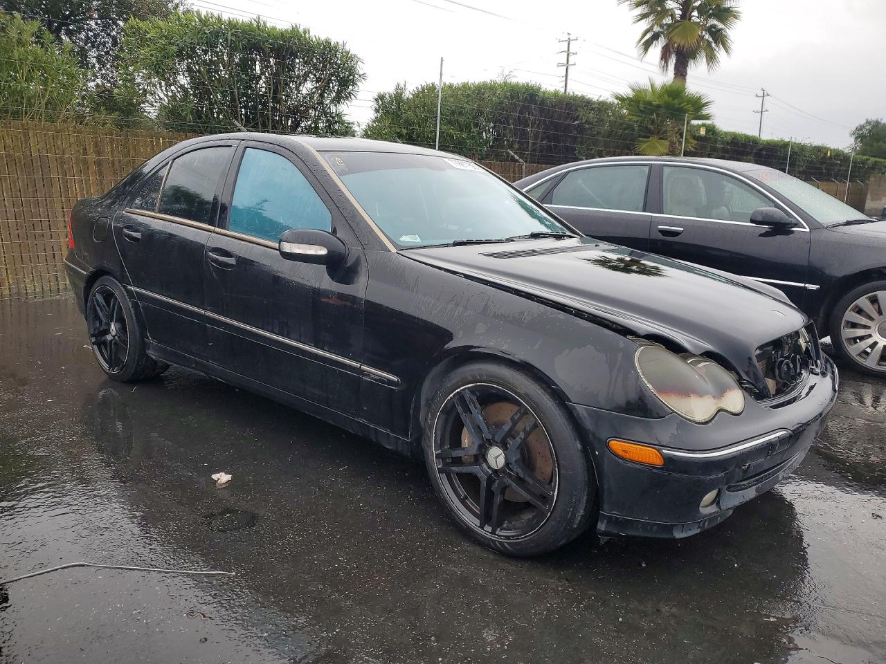 2004 Mercedes-benz C 230k Sport Sedan Black vin: WDBRF40J94A630636