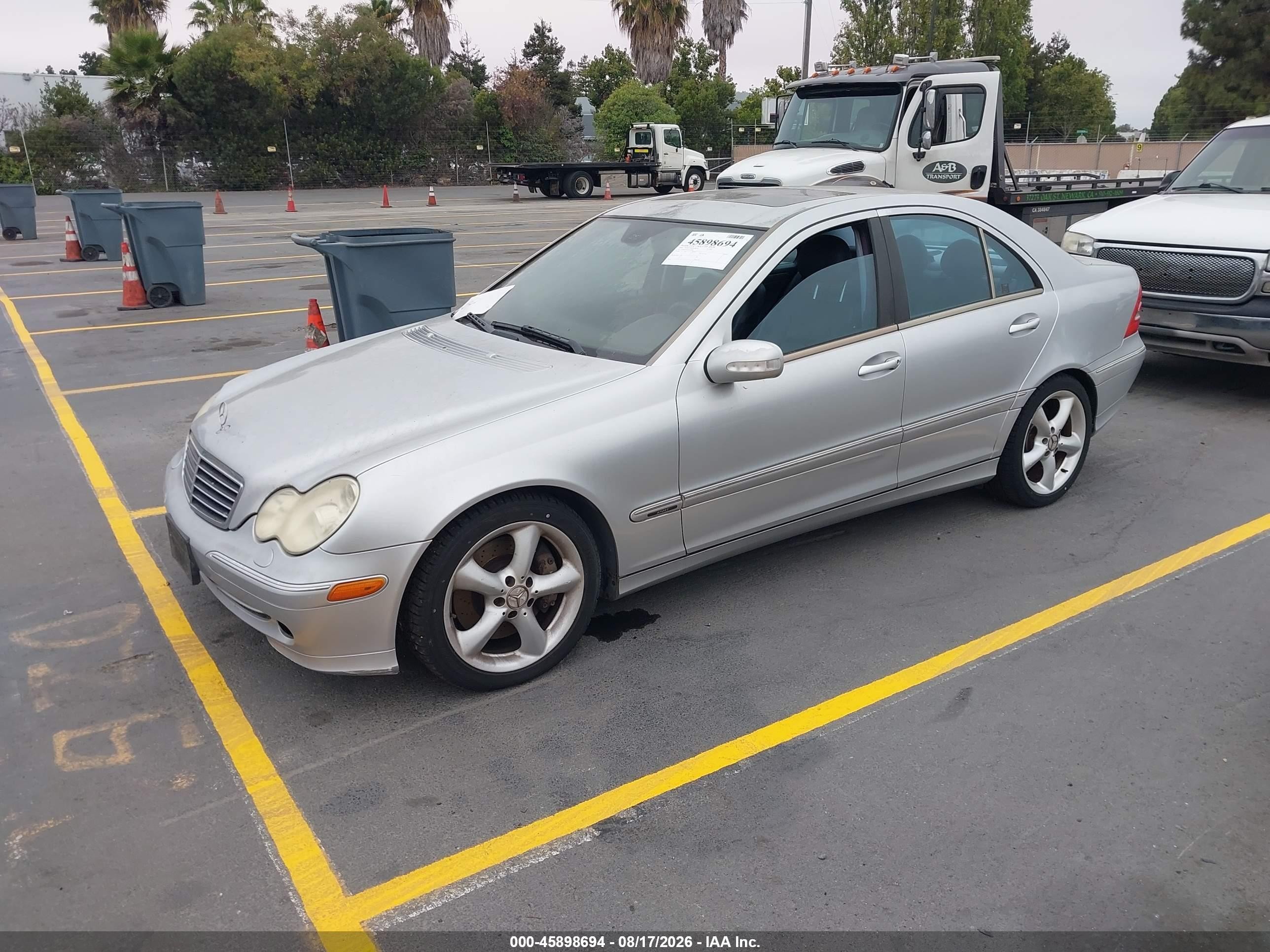 2004 Mercedes-benz C 230 Kompressor Sport/sport Gray vin: WDBRF40J94F552894