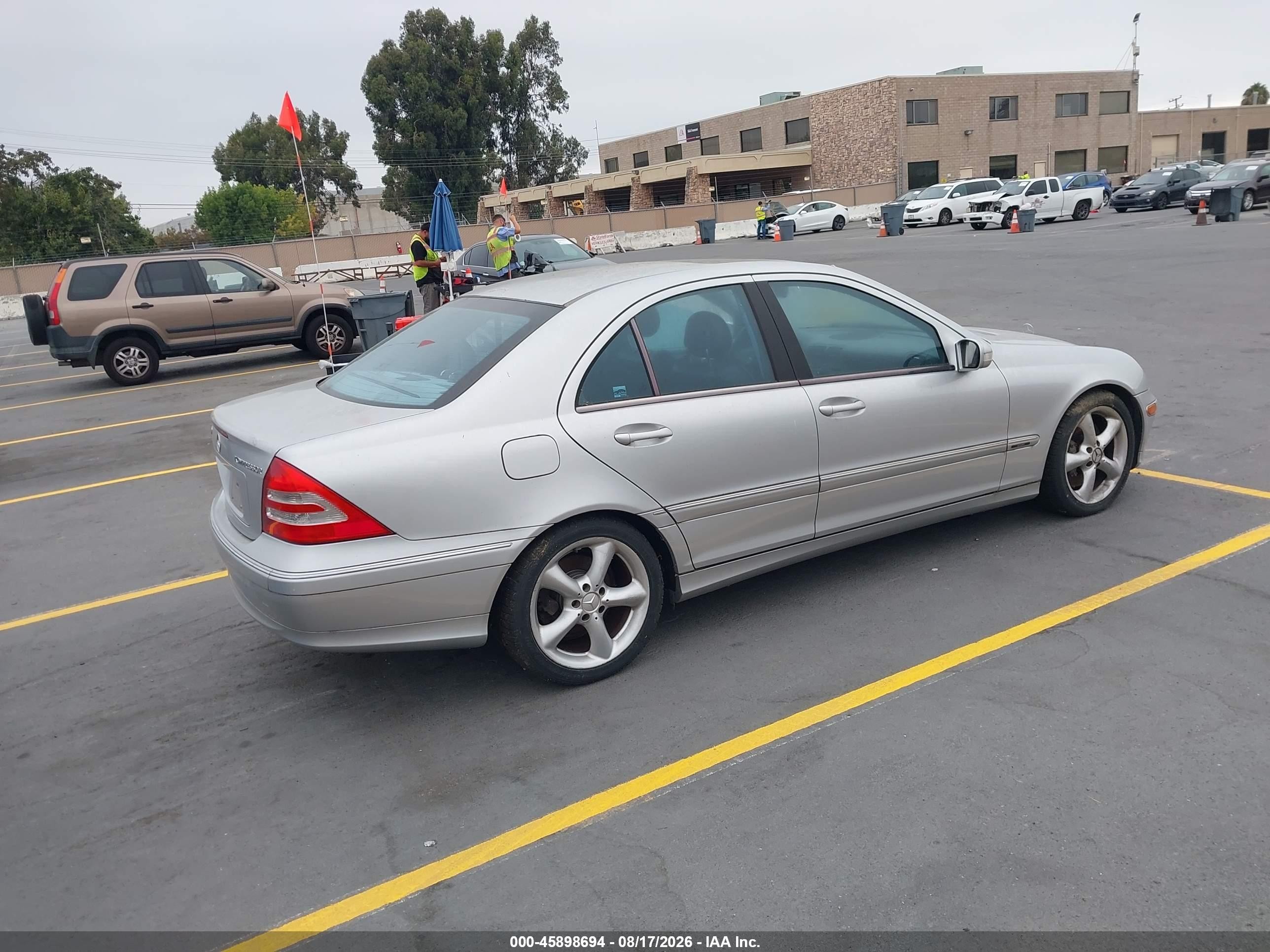2004 Mercedes-benz C 230 Kompressor Sport/sport Gray vin: WDBRF40J94F552894