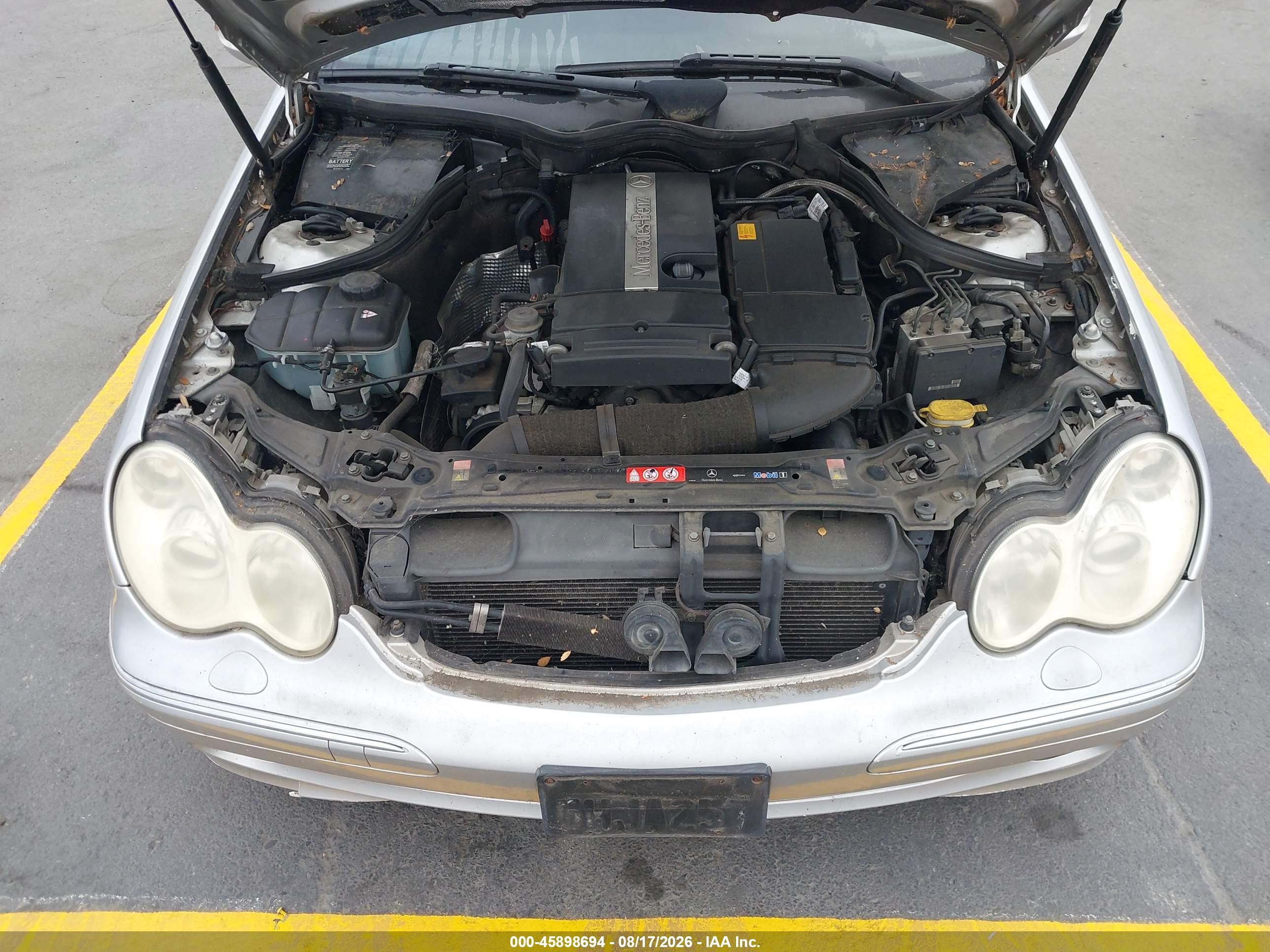 2004 Mercedes-benz C 230 Kompressor Sport/sport Gray vin: WDBRF40J94F552894