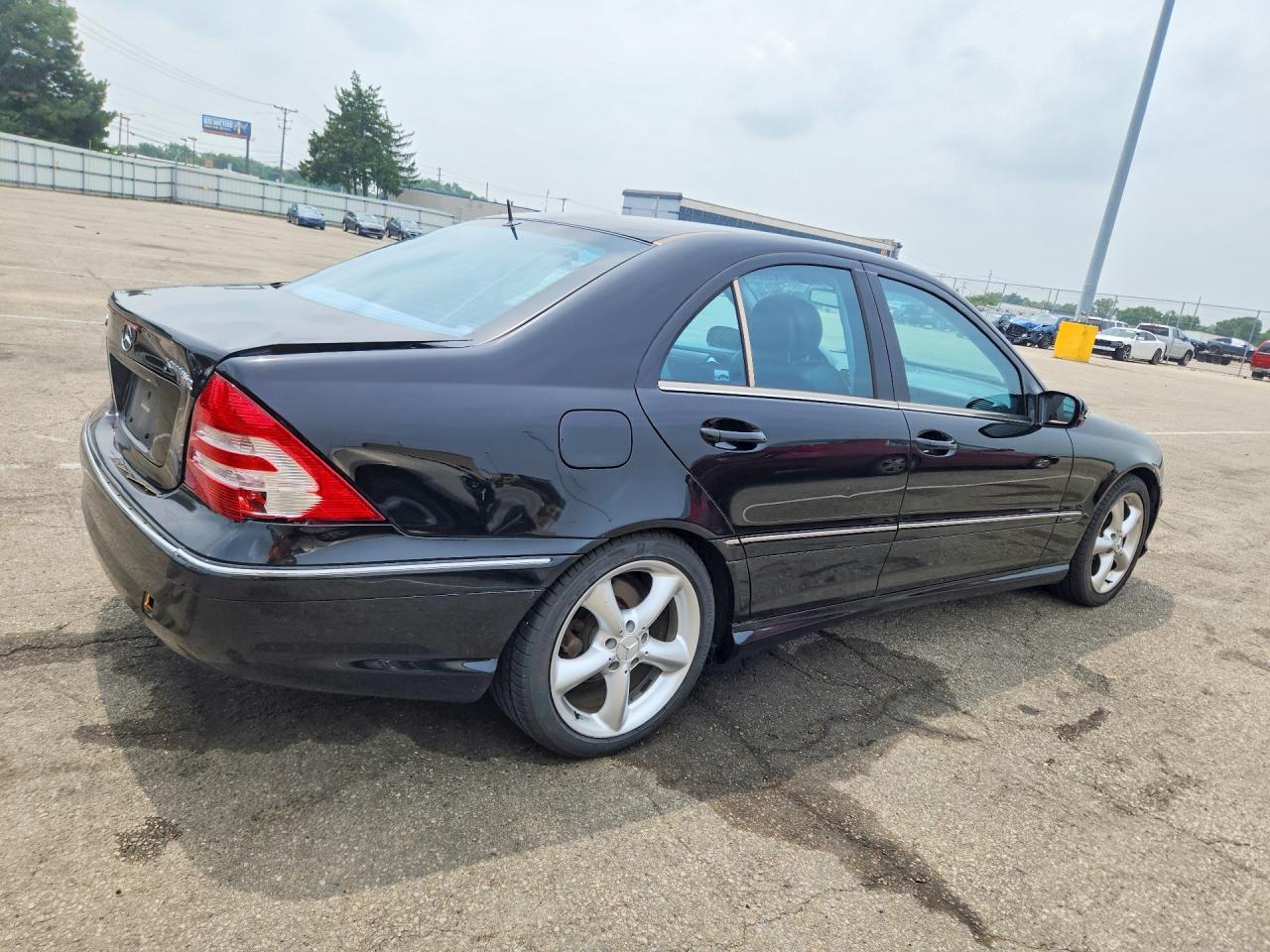 2005 Mercedes-benz C 230k Sport Sedan Black vin: WDBRF40J95F566442