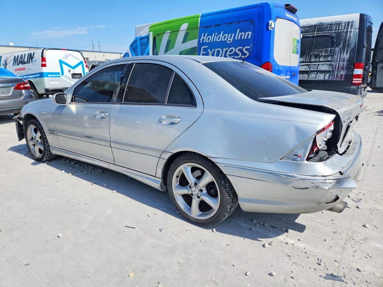 2005 Mercedes-benz C 230k Sport Sedan Silver vin: WDBRF40J95F595875
