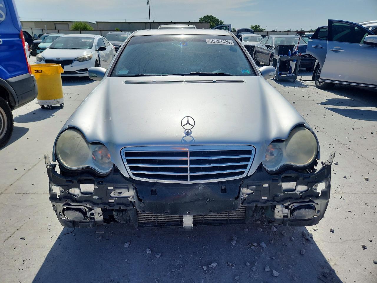 2005 Mercedes-benz C 230k Sport Sedan Silver vin: WDBRF40J95F595875