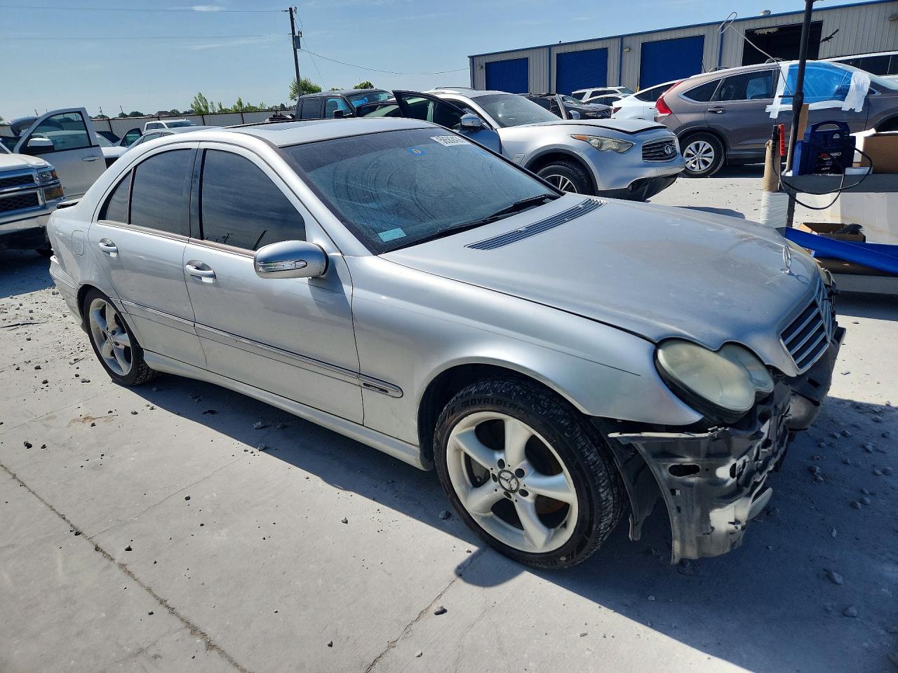 2005 Mercedes-benz C 230k Sport Sedan Silver vin: WDBRF40J95F595875