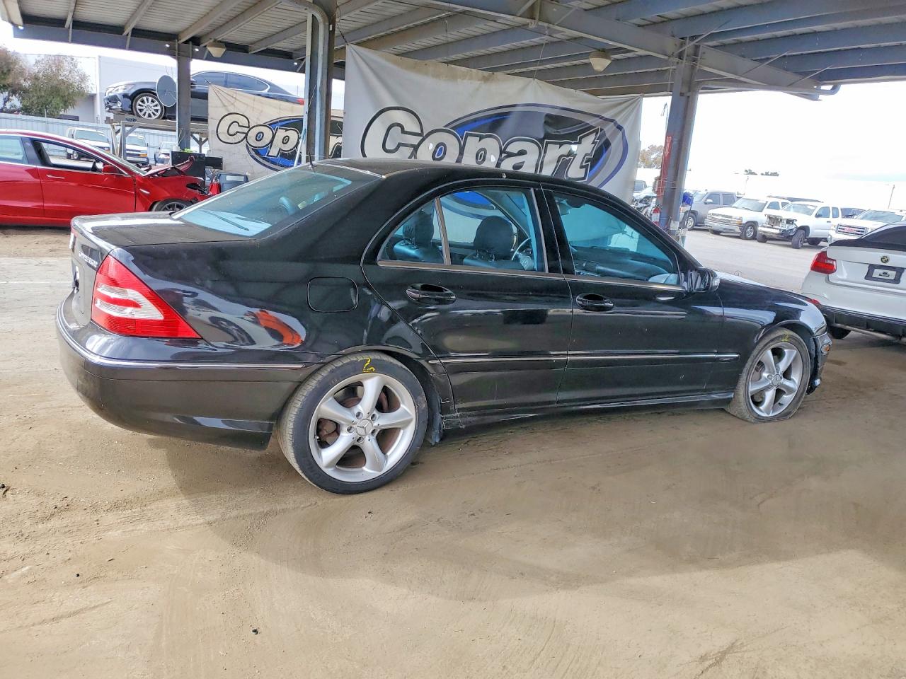 2005 Mercedes-benz C 230k Sport Sedan Black vin: WDBRF40J95F639034