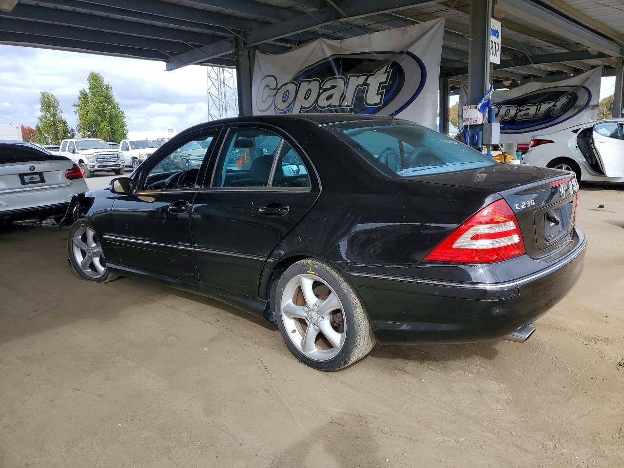 2005 Mercedes-benz C 230k Sport Sedan Black vin: WDBRF40J95F639034