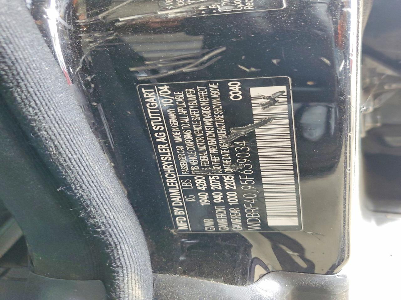 2005 Mercedes-benz C 230k Sport Sedan Black vin: WDBRF40J95F639034