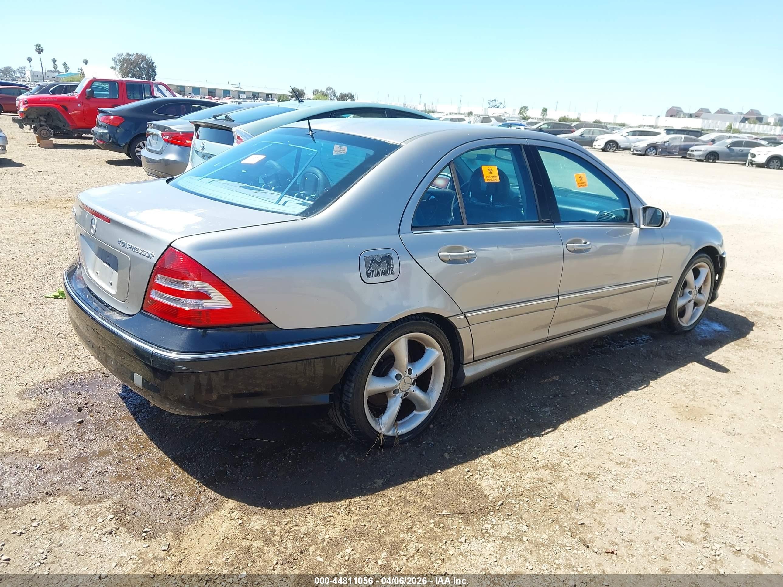 2005 Mercedes-benz C 230 Kompressor Sport Gray vin: WDBRF40J95F709860