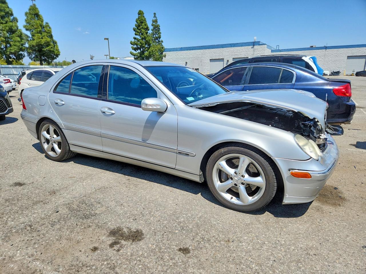 2004 Mercedes-benz C 230k Sport Sedan Silver vin: WDBRF40JX4F549745