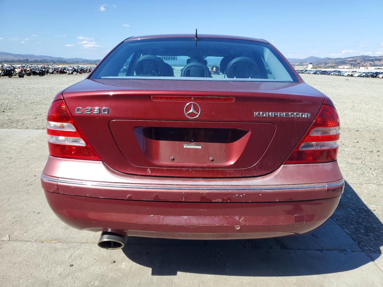 2005 Mercedes-benz C 230k Sport Sedan Burgundy vin: WDBRF40JX5F582679