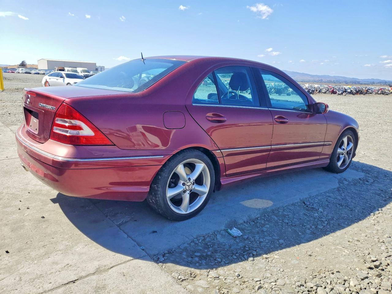 2005 Mercedes-benz C 230k Sport Sedan Burgundy vin: WDBRF40JX5F582679