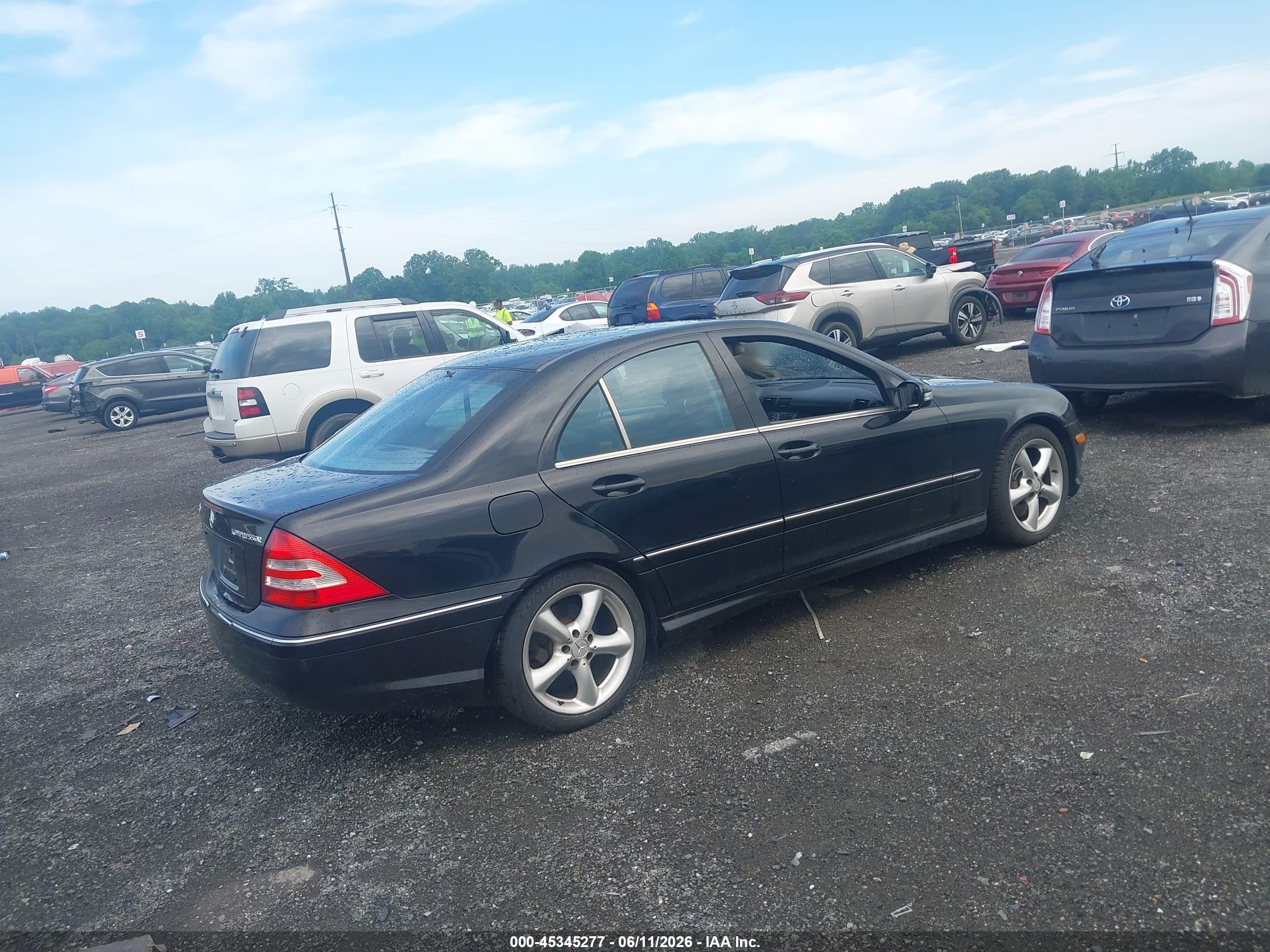 2005 Mercedes-benz C 230 Kompressor Sport Black vin: WDBRF40JX5F616412