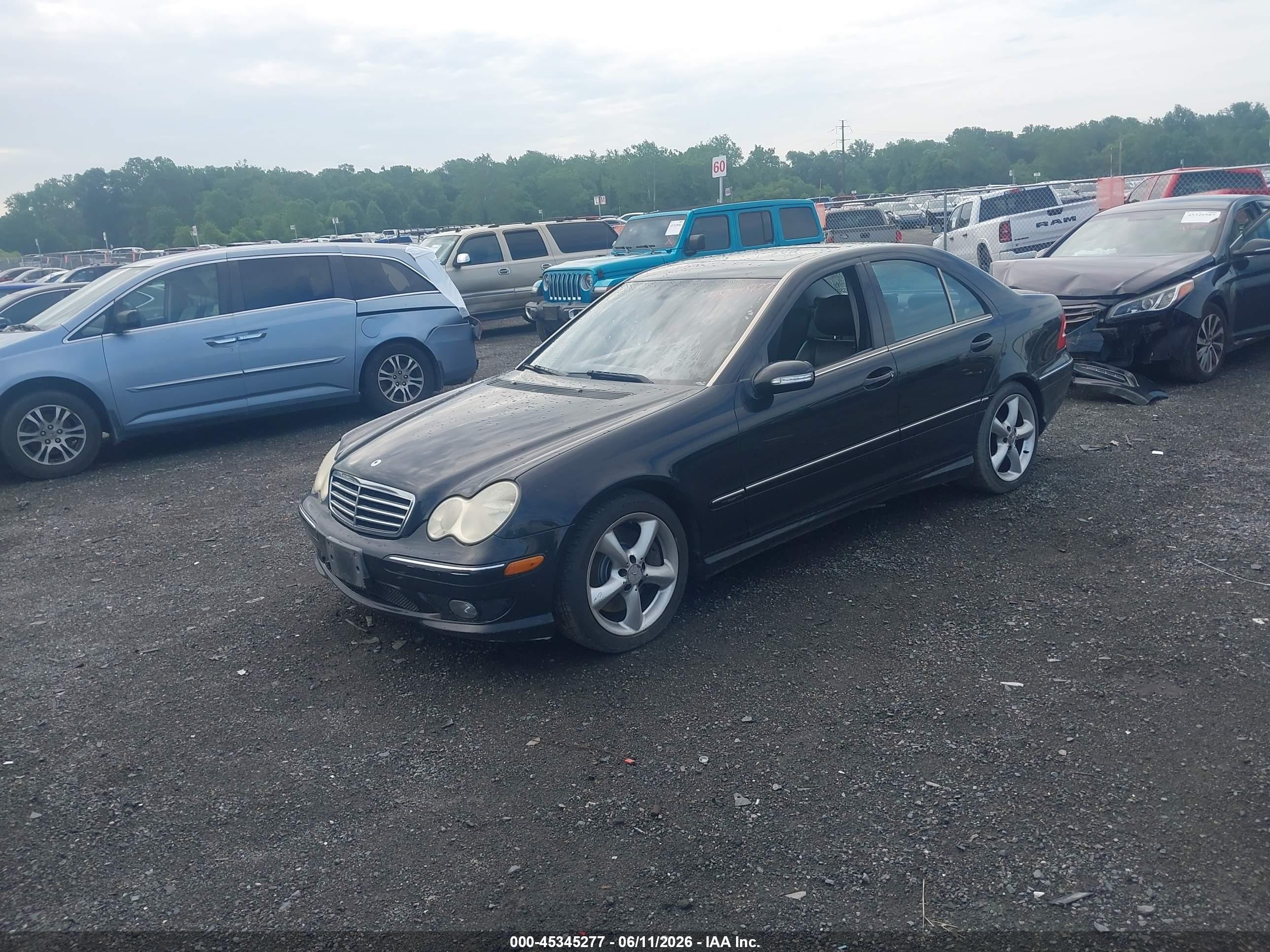 2005 Mercedes-benz C 230 Kompressor Sport Black vin: WDBRF40JX5F616412
