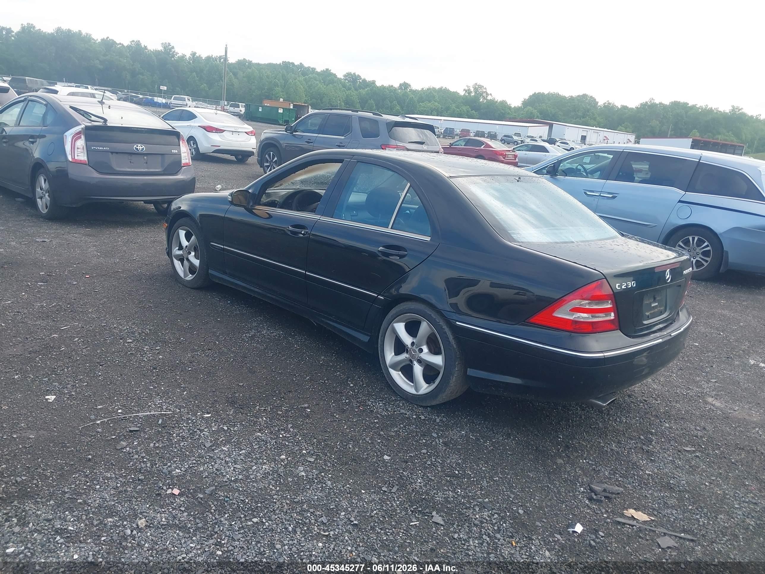 2005 Mercedes-benz C 230 Kompressor Sport Black vin: WDBRF40JX5F616412