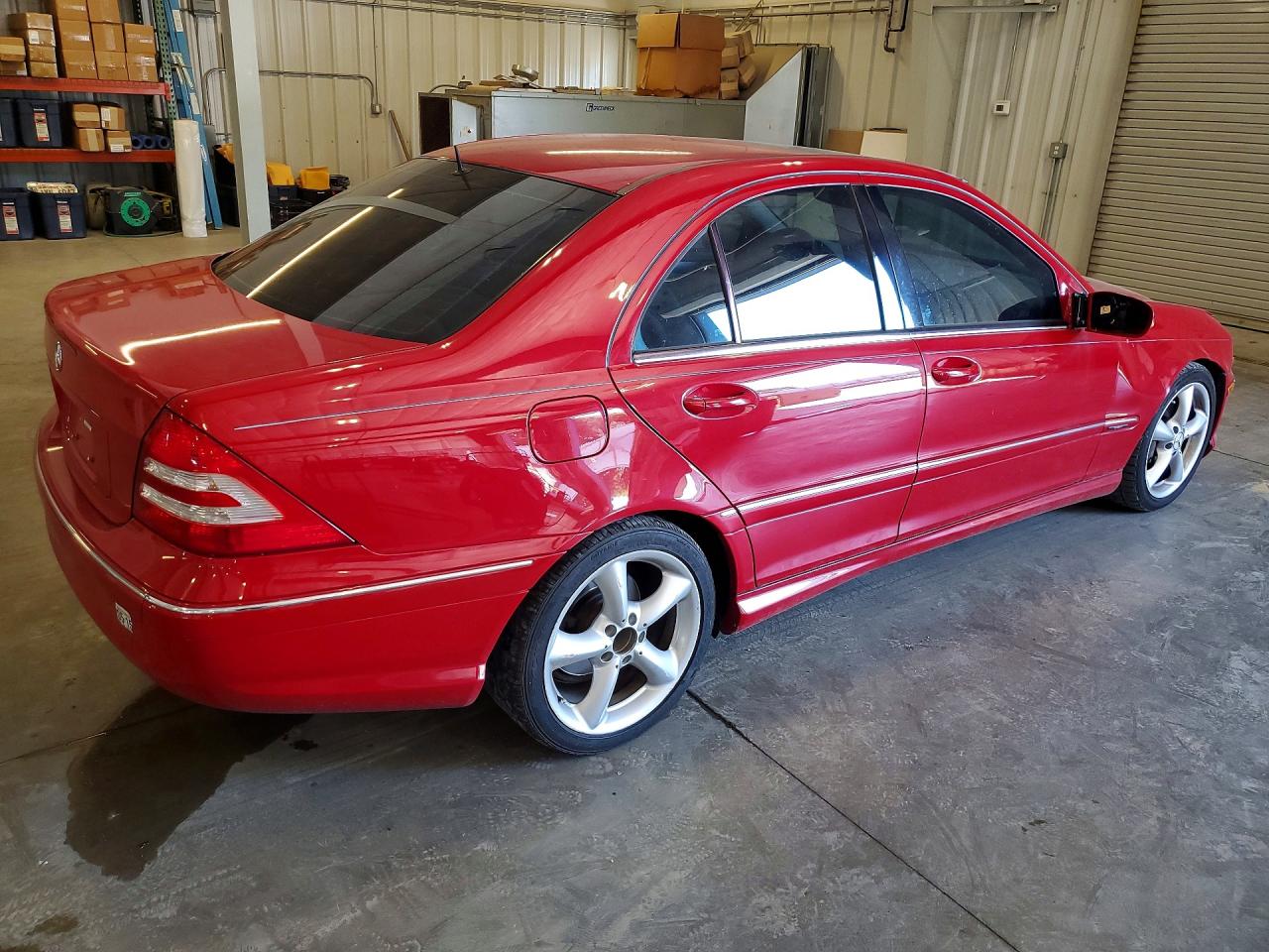 2005 Mercedes-benz C 230k Sport Sedan Red vin: WDBRF40JX5F716543