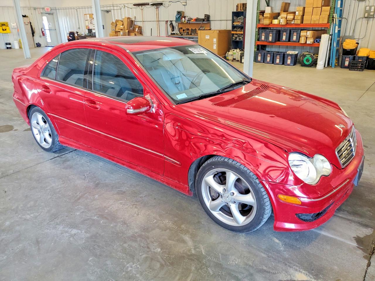 2005 Mercedes-benz C 230k Sport Sedan Red vin: WDBRF40JX5F716543
