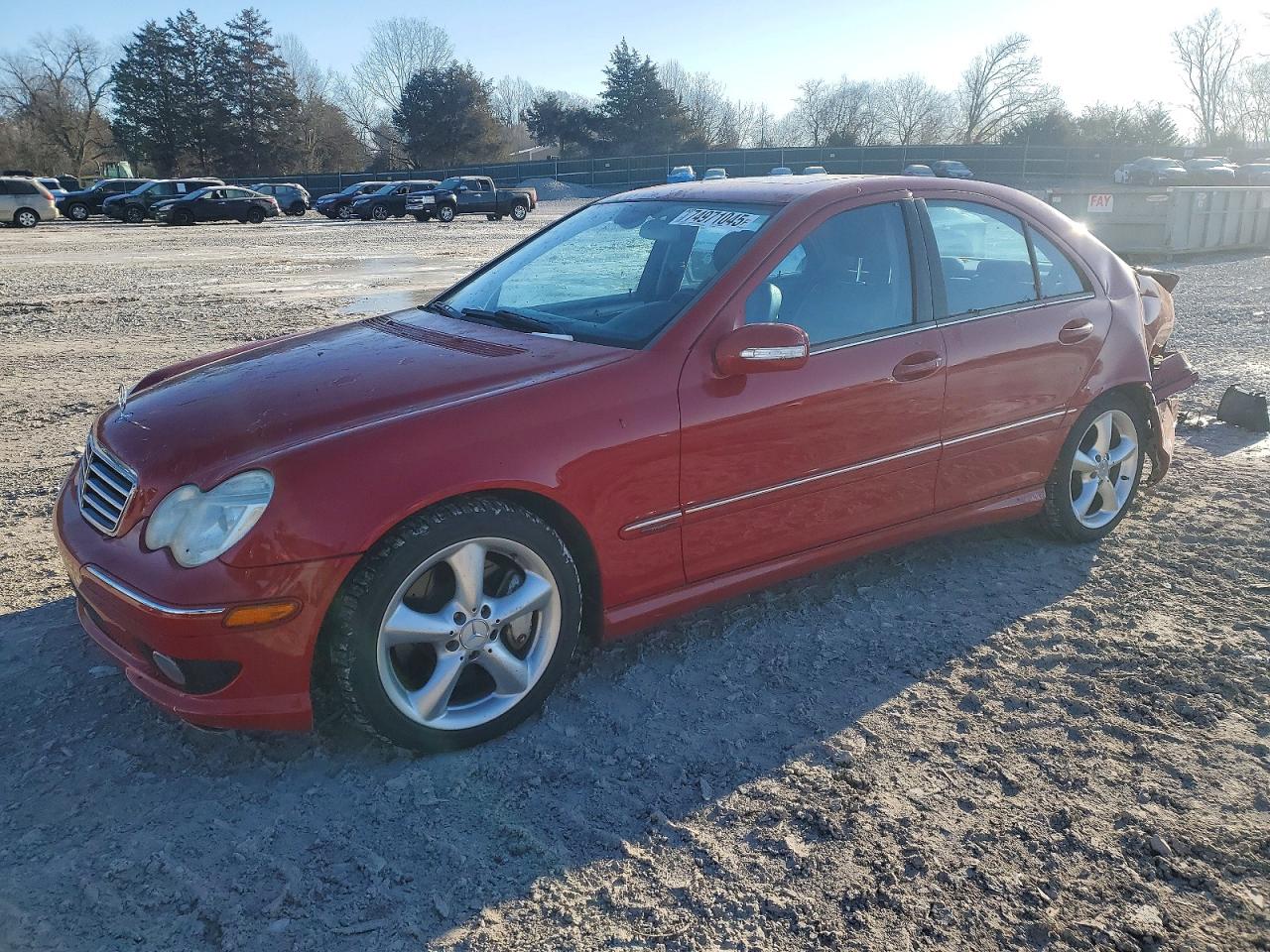 2006 Mercedes-benz C 230 Красный vin: WDBRF52H06A882391