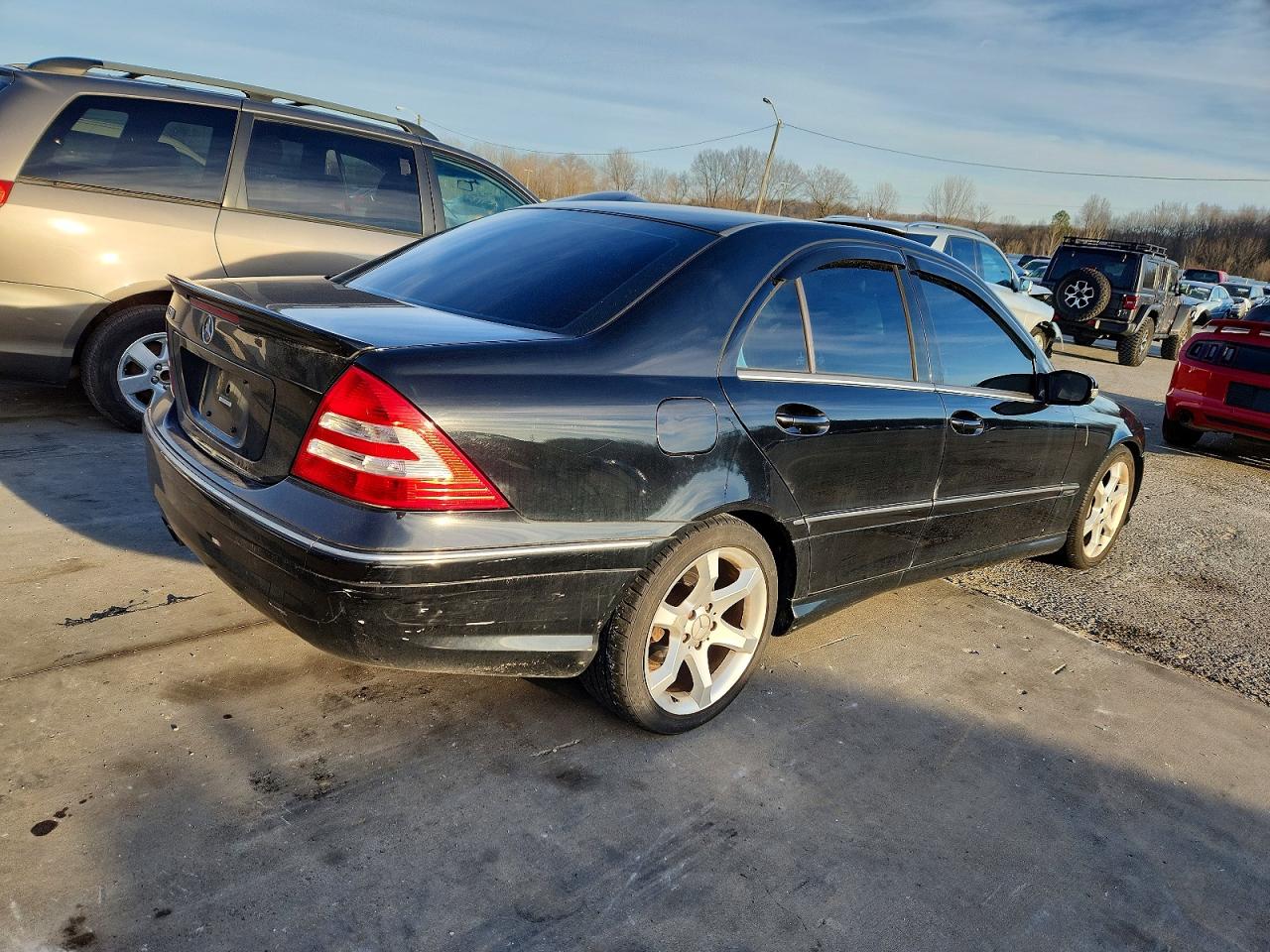 2007 Mercedes-benz C 230 Black vin: WDBRF52H07A936905