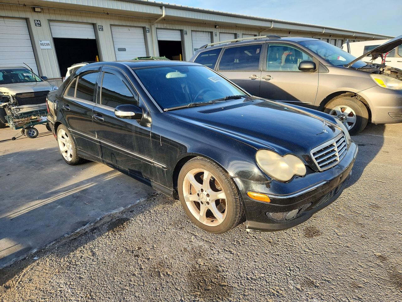 2007 Mercedes-benz C 230 Black vin: WDBRF52H07A936905