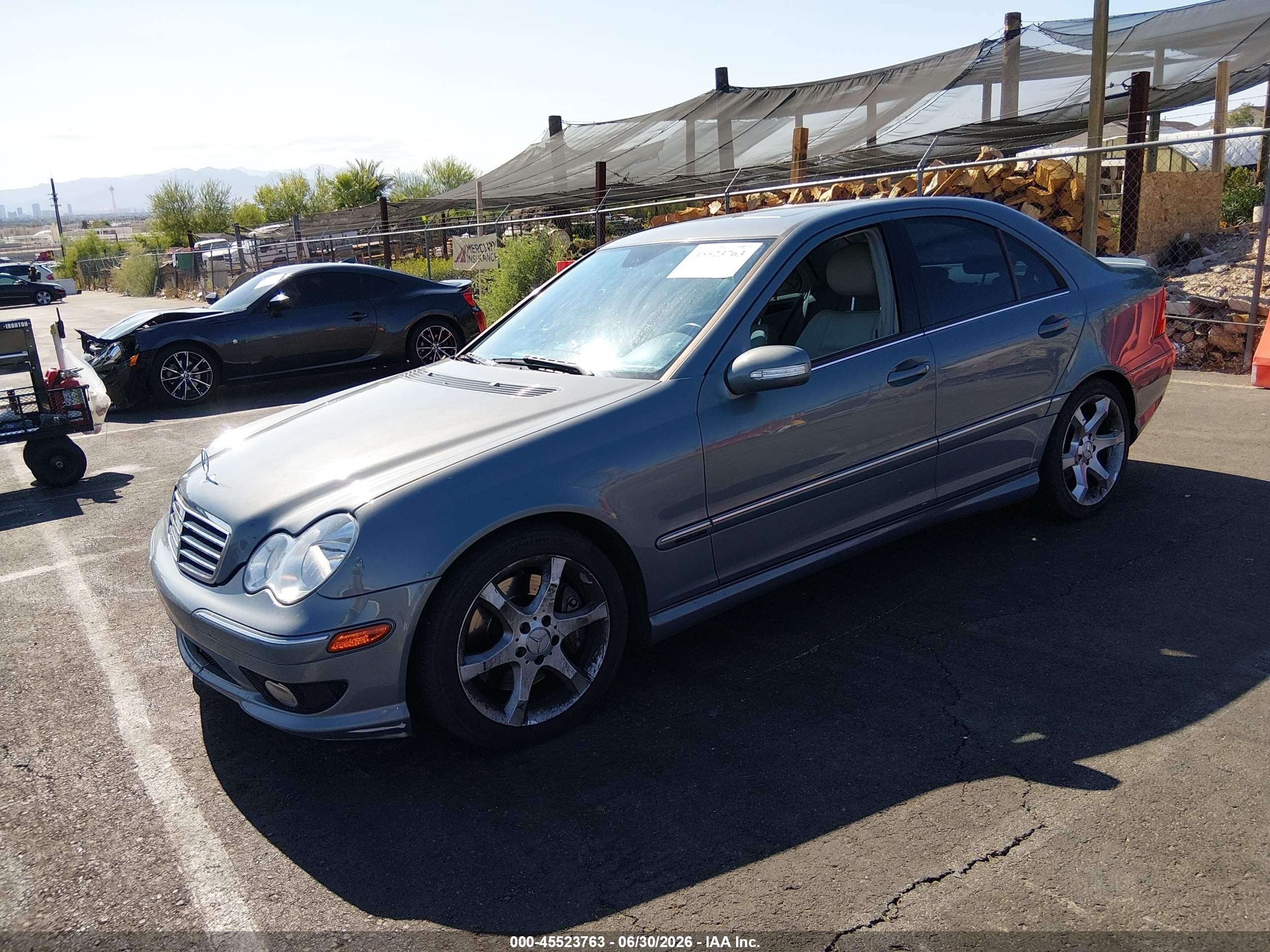 2007 Mercedes-benz C 230 Sport Light Blue vin: WDBRF52H07F864588