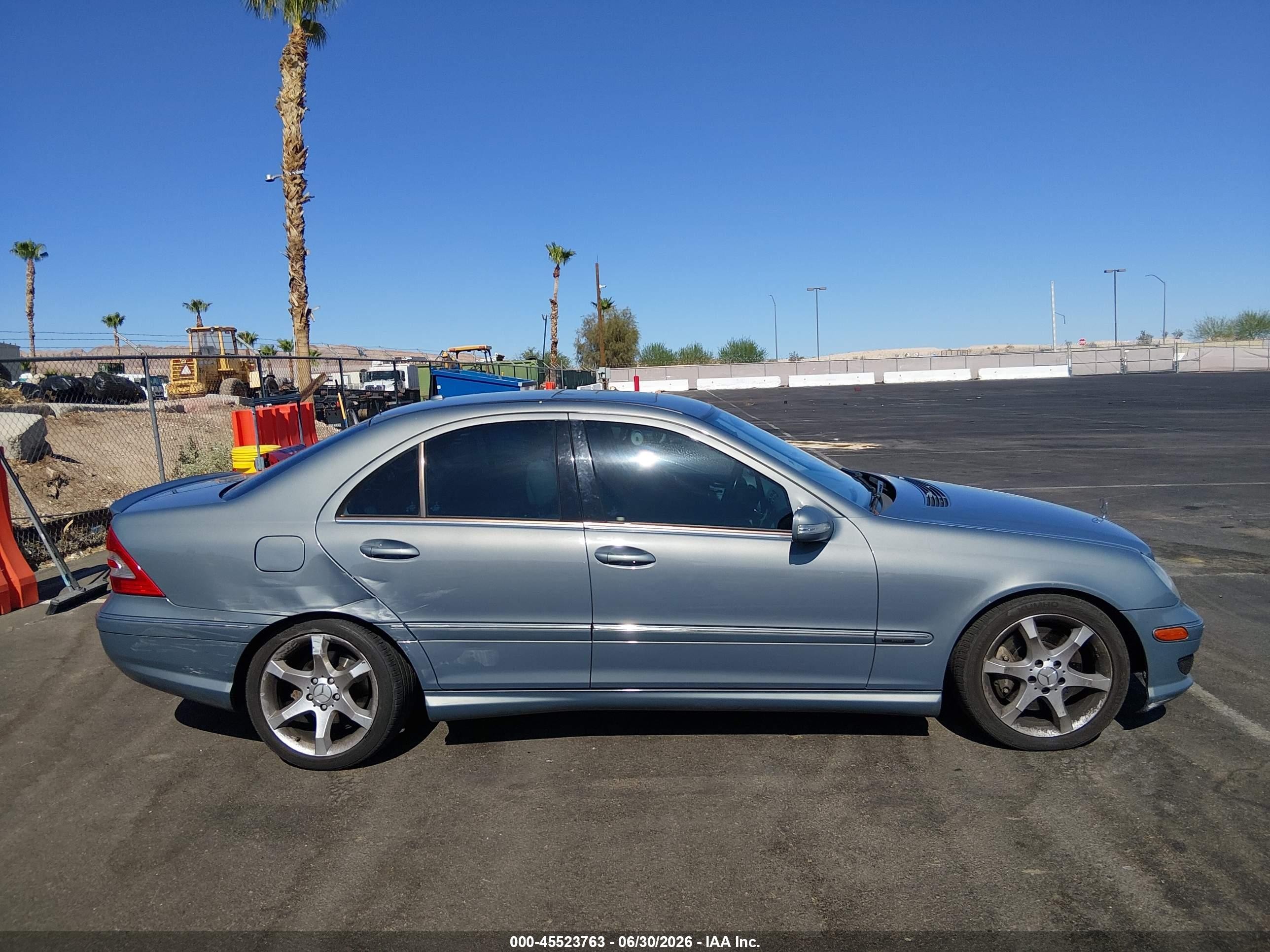 2007 Mercedes-benz C 230 Sport Light Blue vin: WDBRF52H07F864588