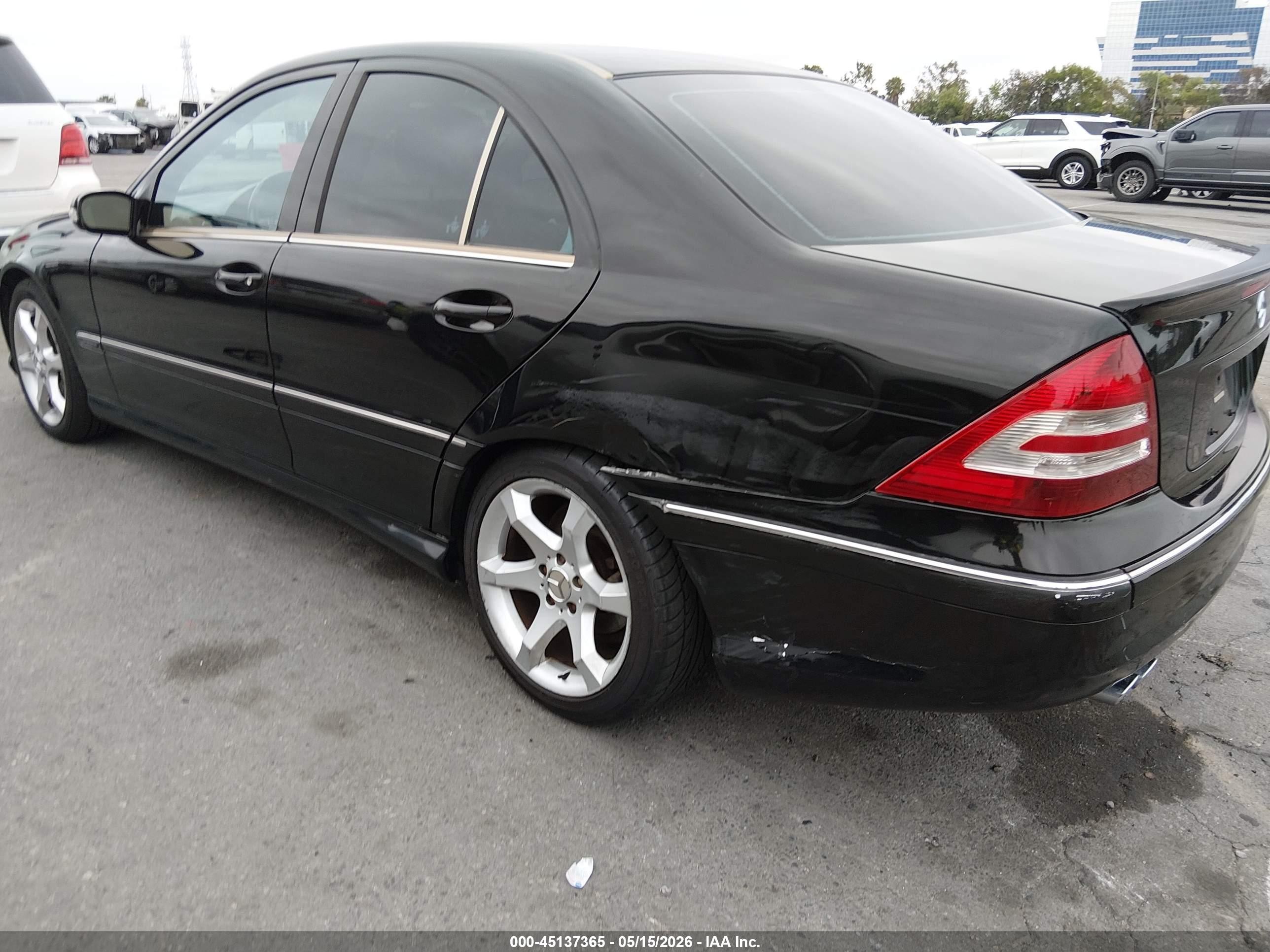 2007 Mercedes-benz C 230 Sport Black vin: WDBRF52H07F929004