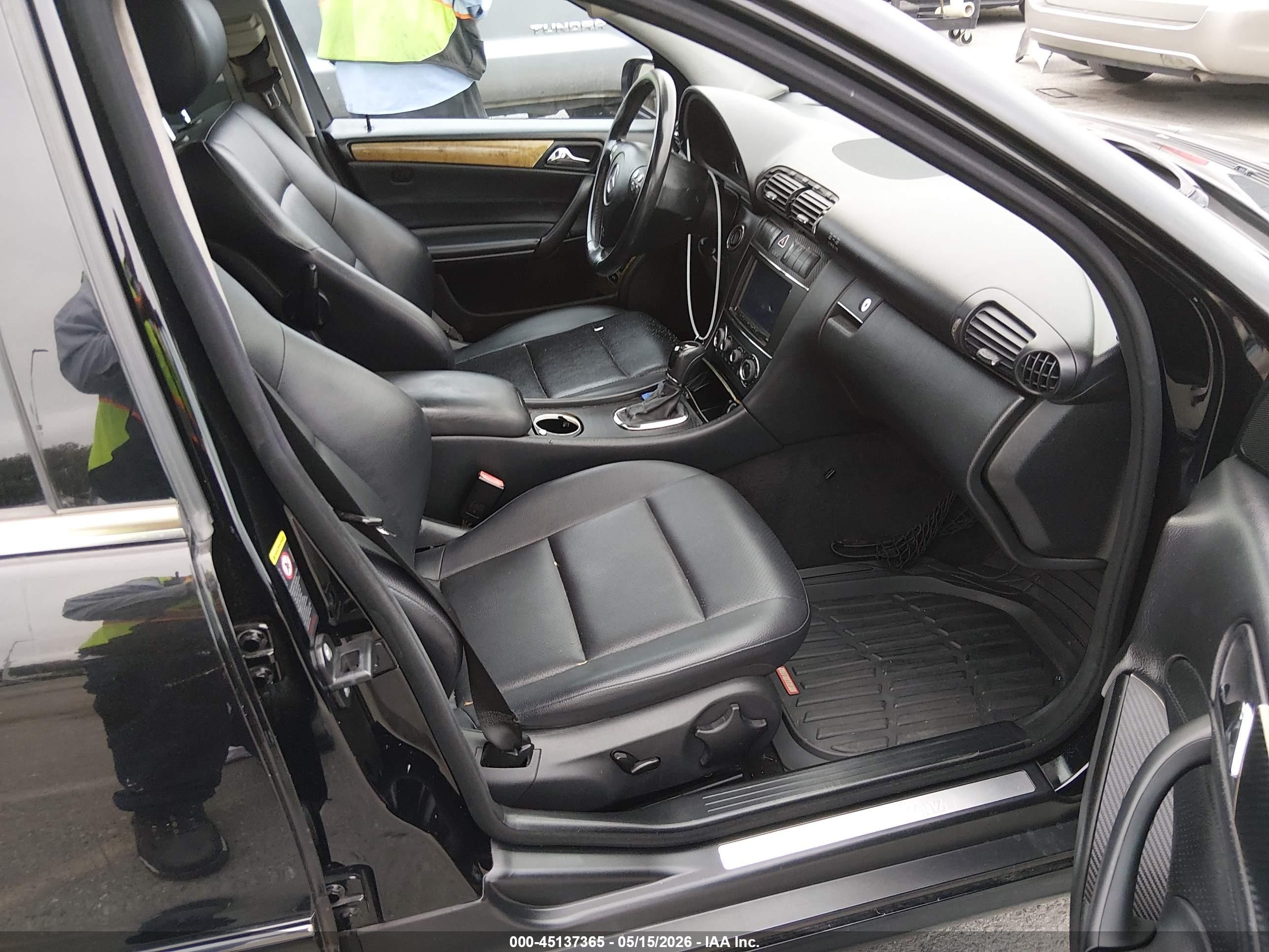 2007 Mercedes-benz C 230 Sport Black vin: WDBRF52H07F929004
