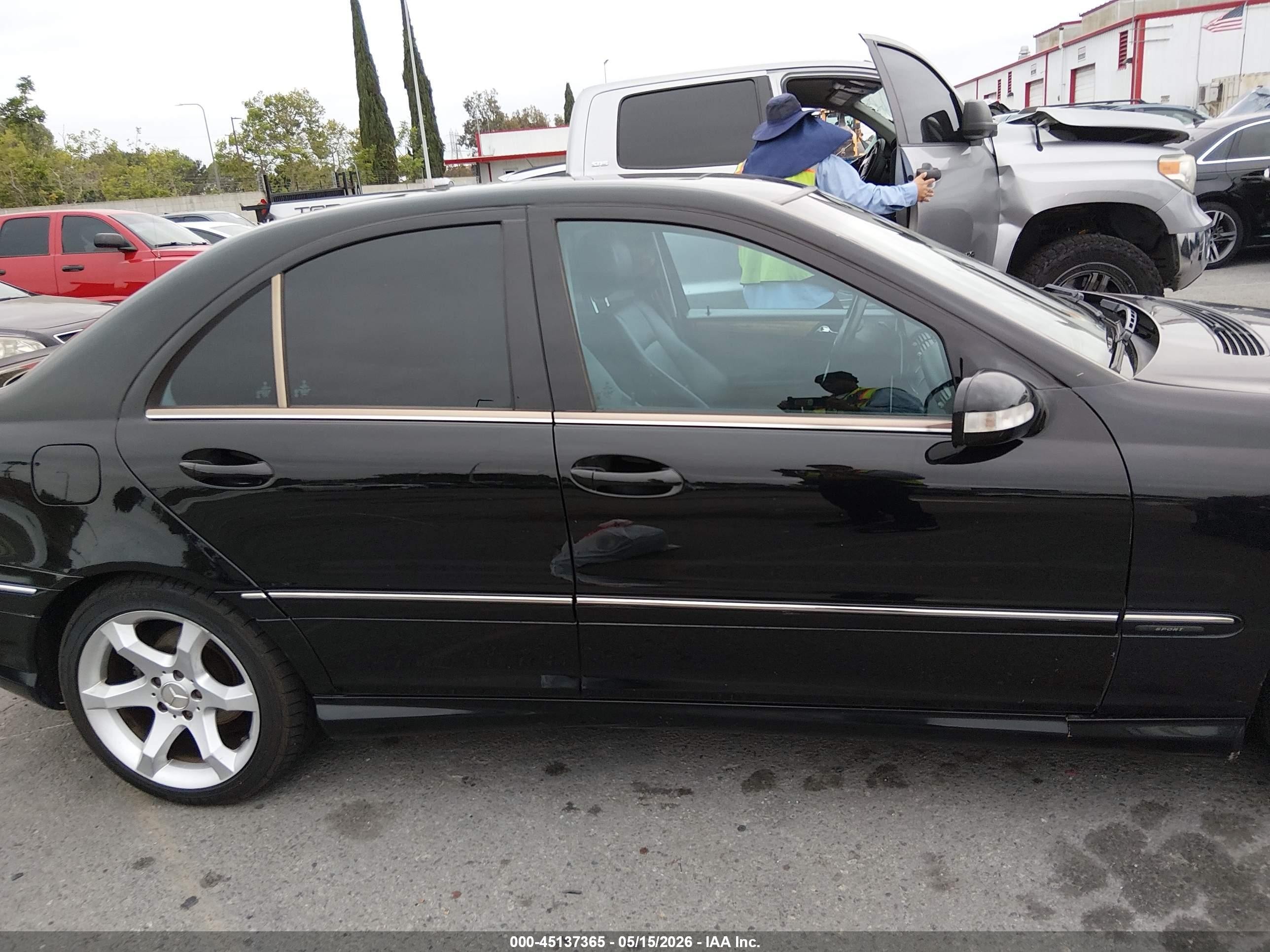 2007 Mercedes-benz C 230 Sport Black vin: WDBRF52H07F929004