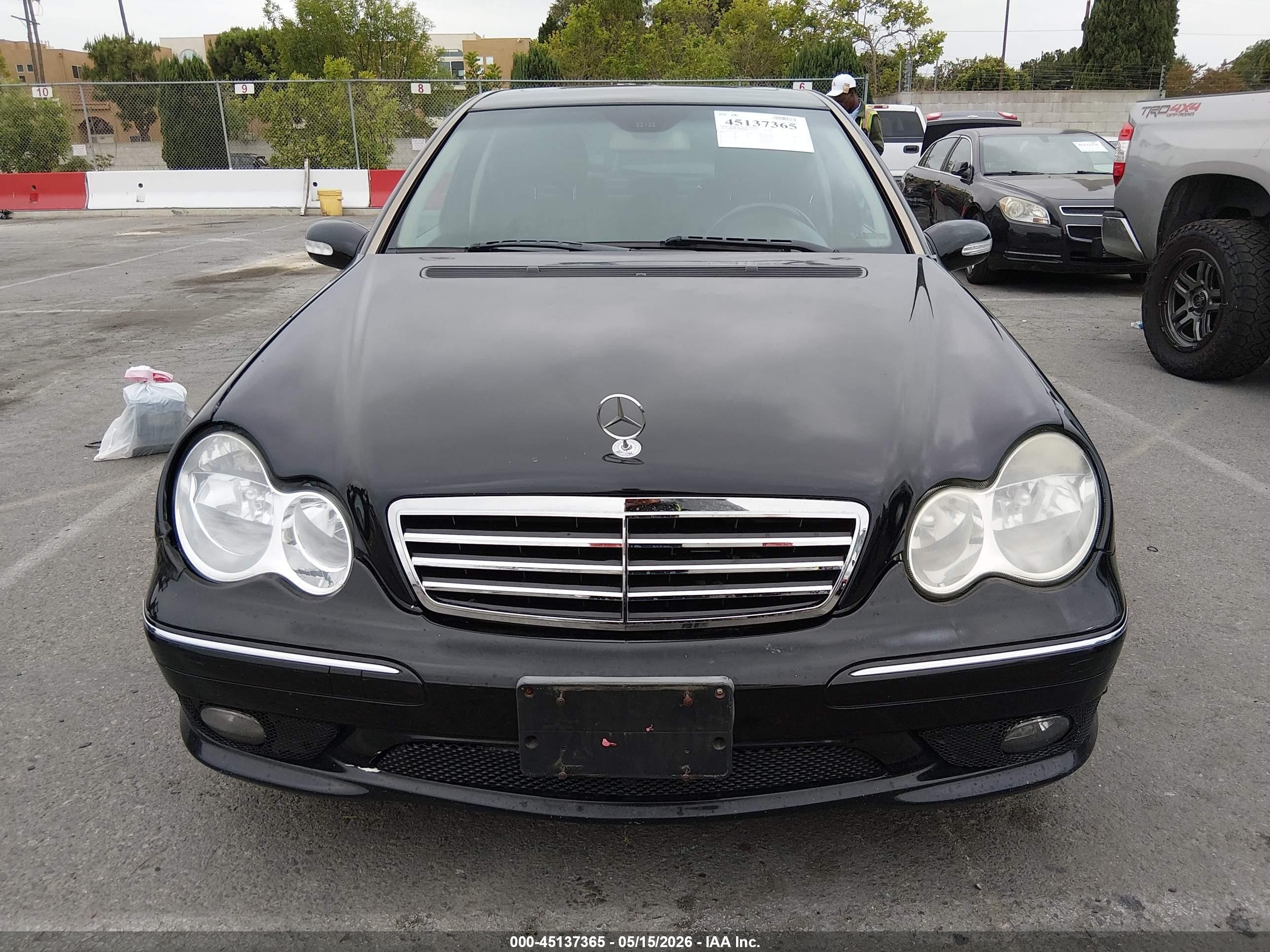 2007 Mercedes-benz C 230 Sport Black vin: WDBRF52H07F929004
