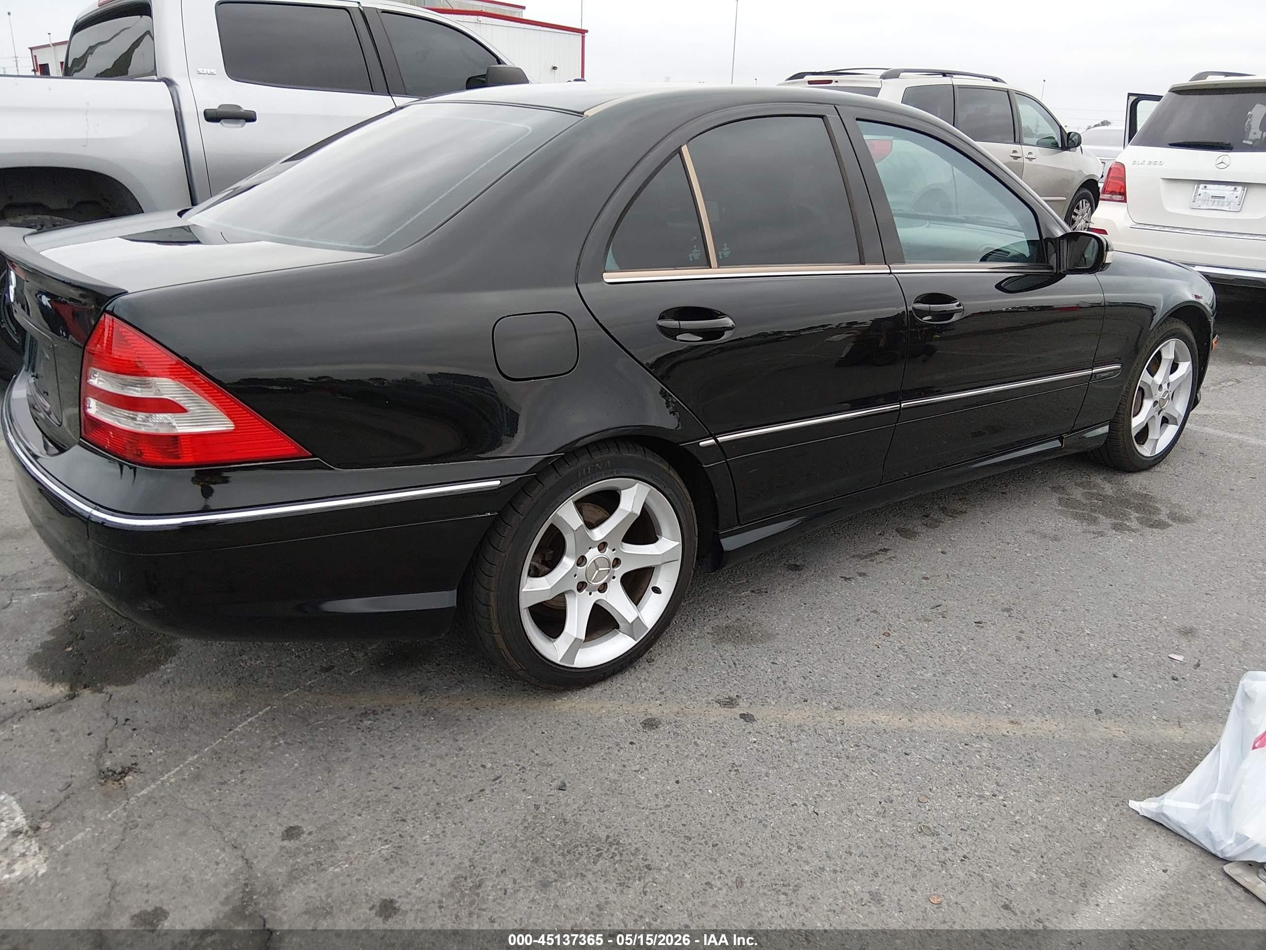 2007 Mercedes-benz C 230 Sport Black vin: WDBRF52H07F929004